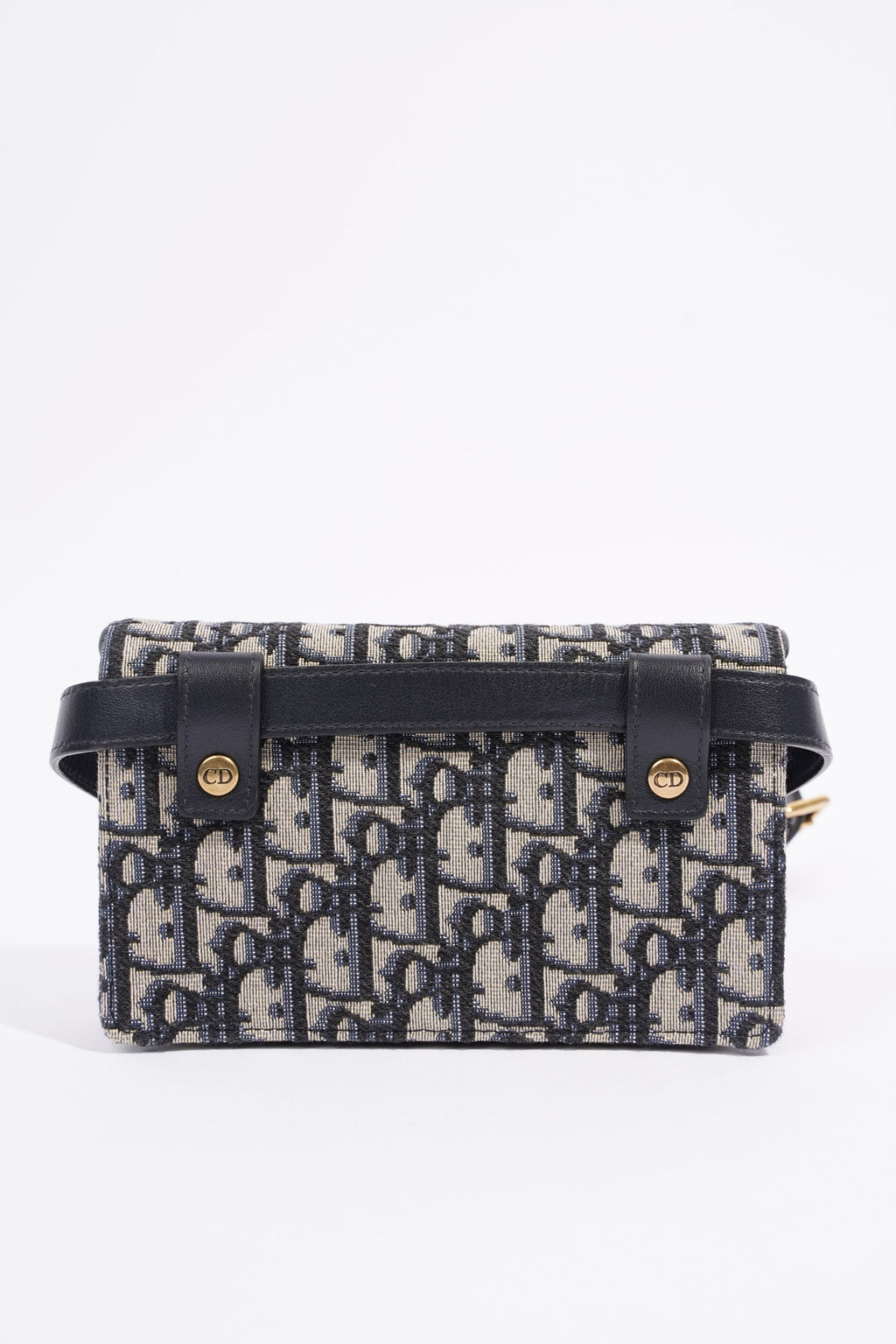 Christian Dior Saddle Belt Bag Blue Oblique Canvas