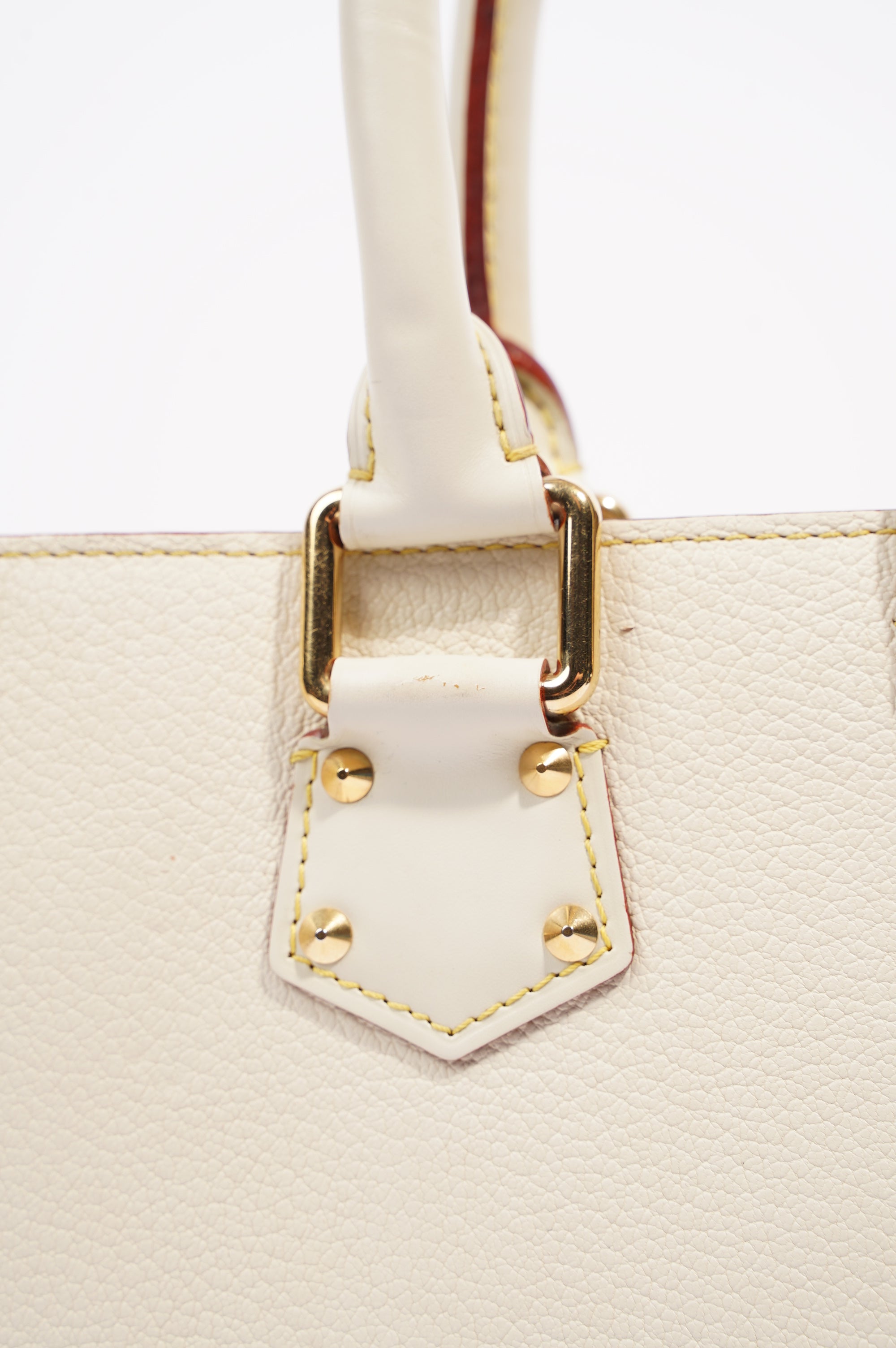 Louis Vuitton Womens Vintage Suhali Le Fabuleux Tote Bag White / Gold