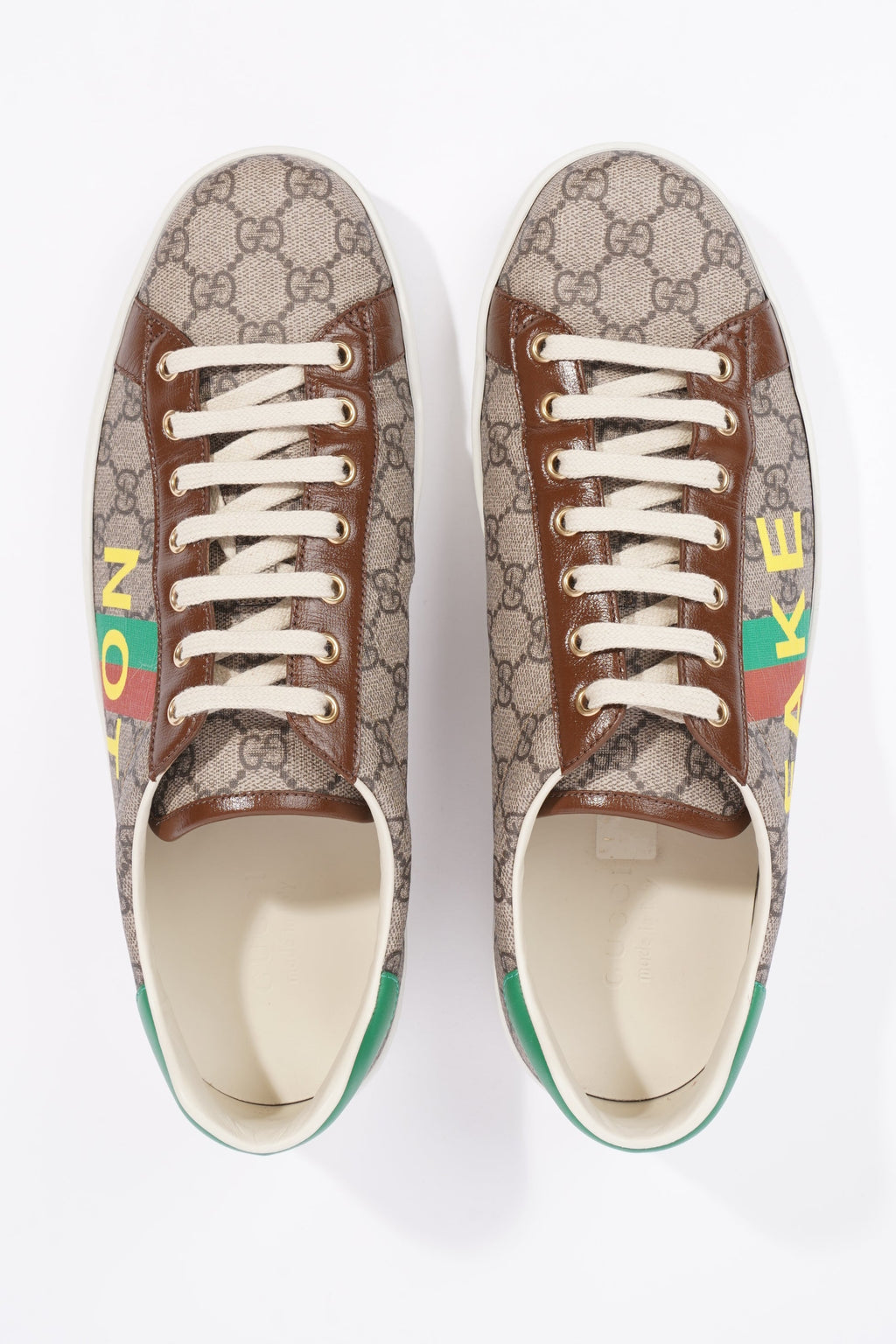 Gucci Mens Ace Not Fake Print Supreme / Red / Green EU 46 / UK 12