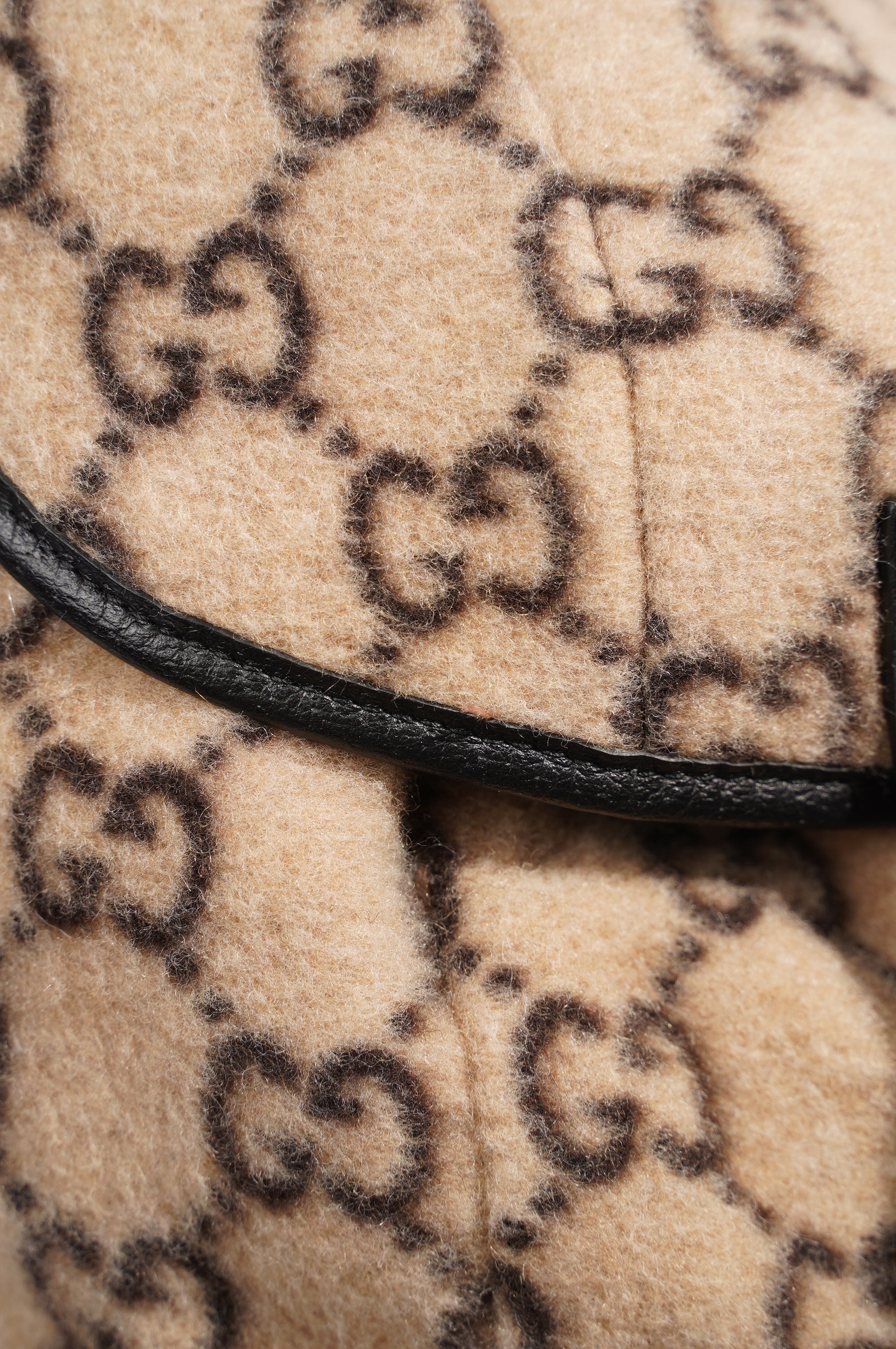 Gucci Womens GG Backpack Beige Wool