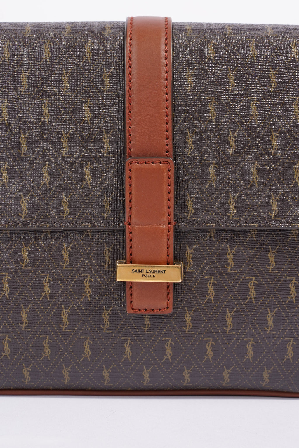 Saint Laurent Le Monagramme Small Satchel Chestnut