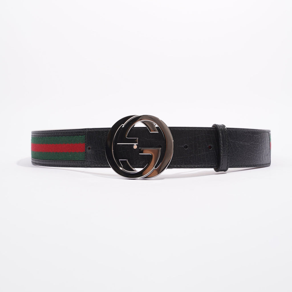 Gucci Mens Interlocking Belt Green / Red 100cm - 40"