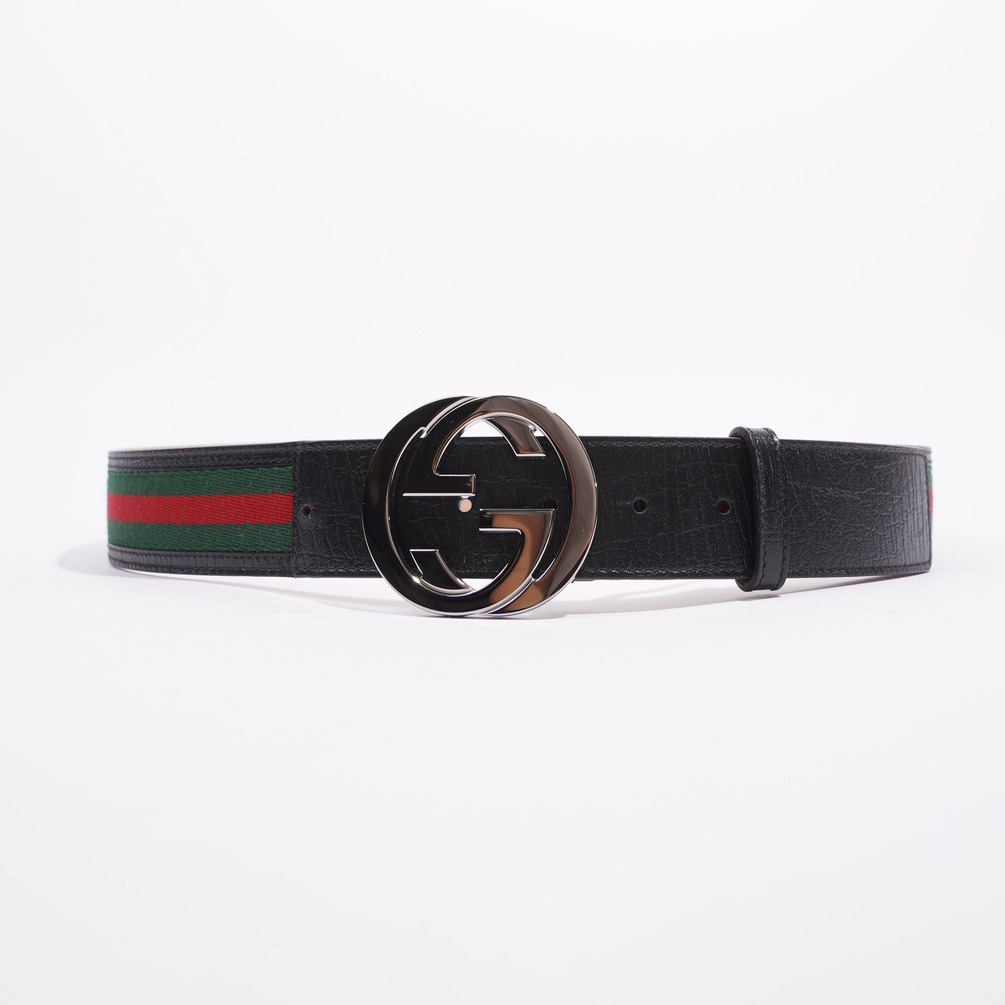 Gucci Mens Interlocking Belt Green / Red 100cm - 40"