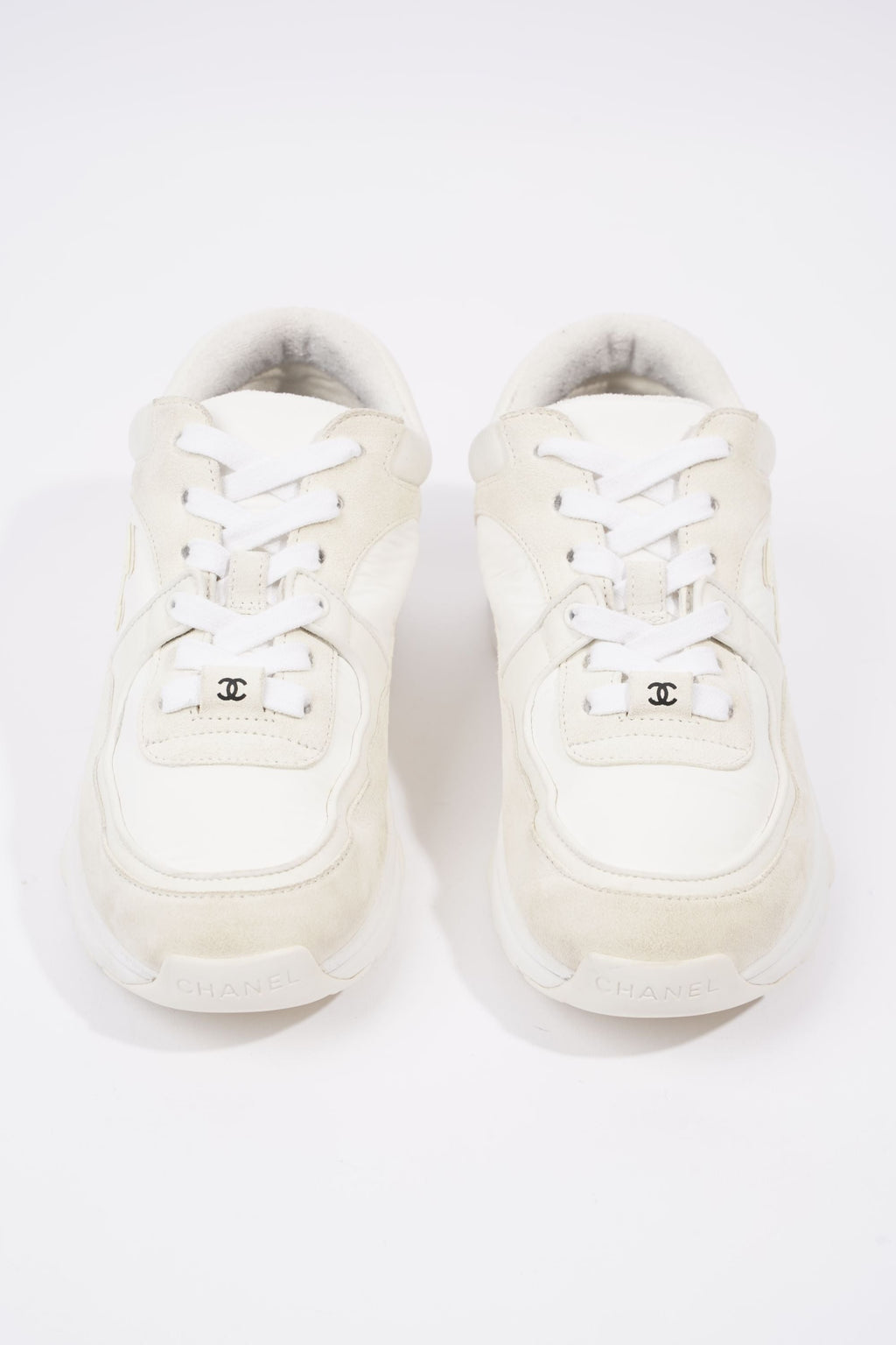 Chanel Womens CC Logo White / Cream EU 36 / UK 3