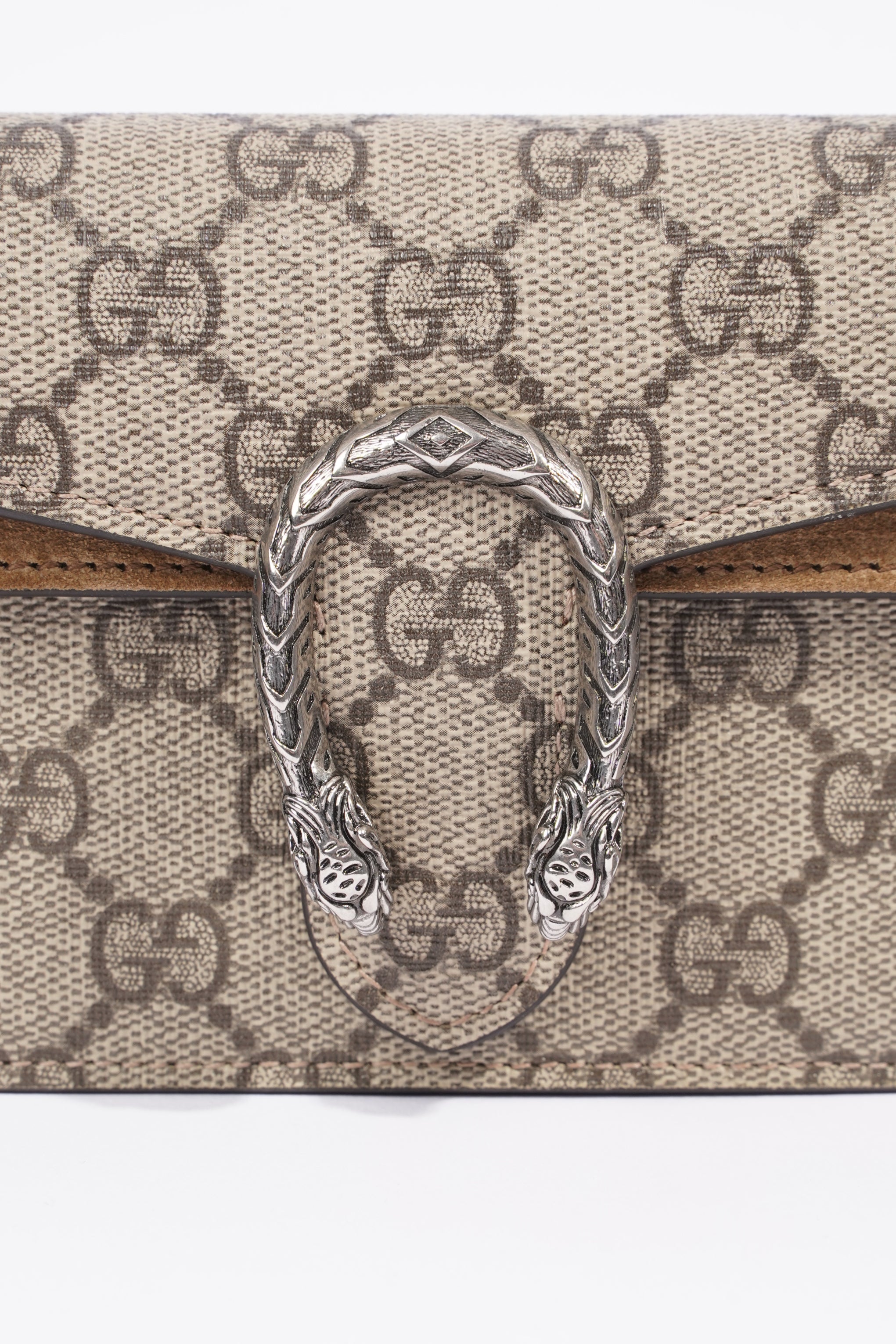 Gucci Womens Dionysus Bag Monogram Canvas Super Mini
