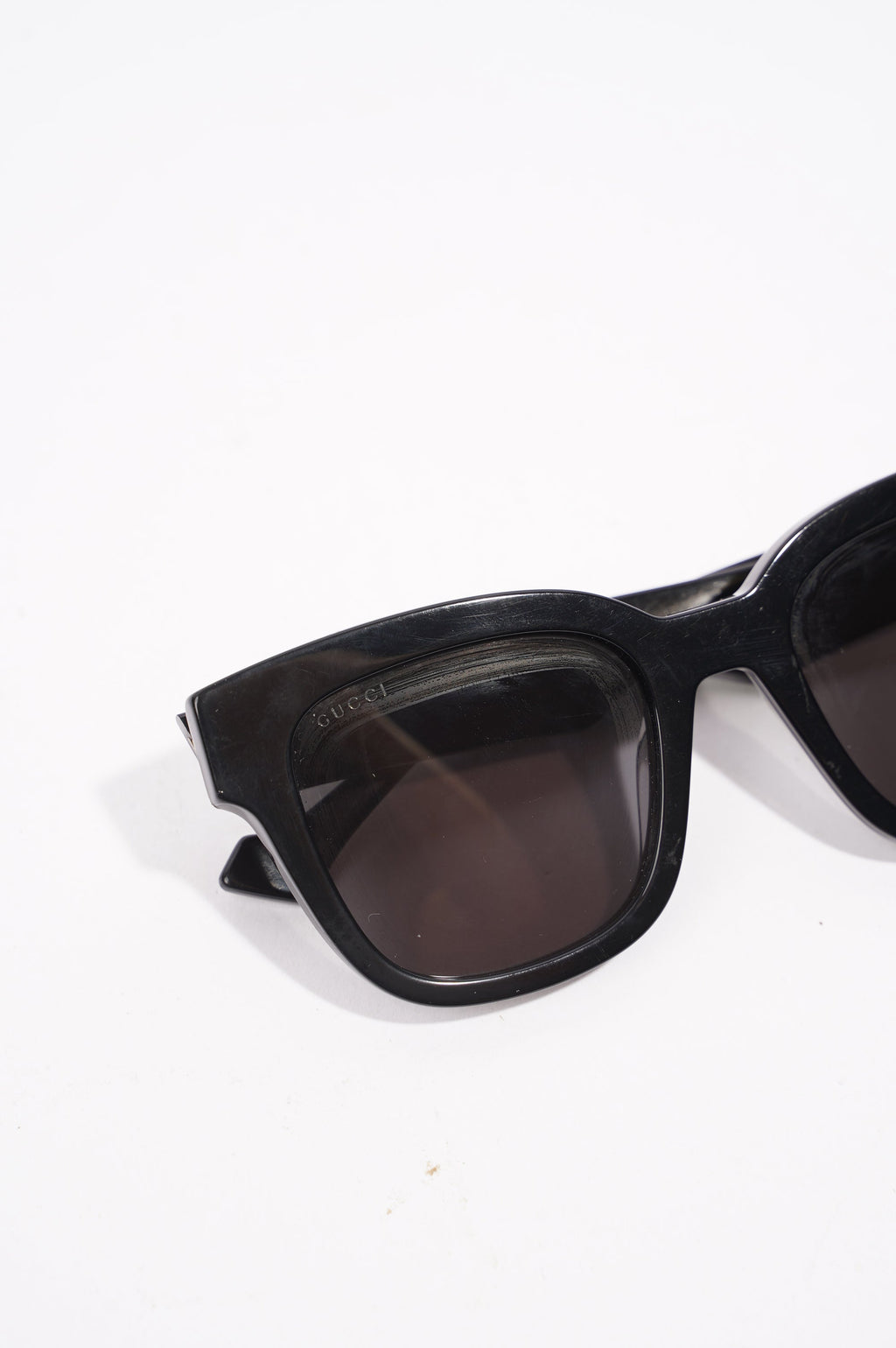Gucci Womens Square Sunglasses Black Acetate 145