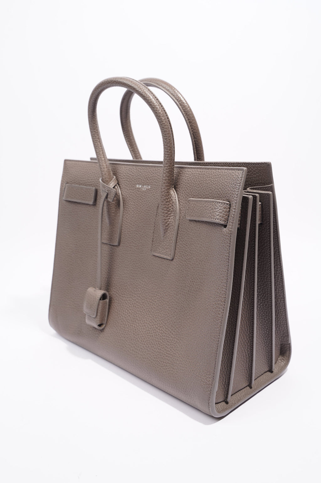 Saint Laurent Sac De Jour Tote Bag Grey Leather Small