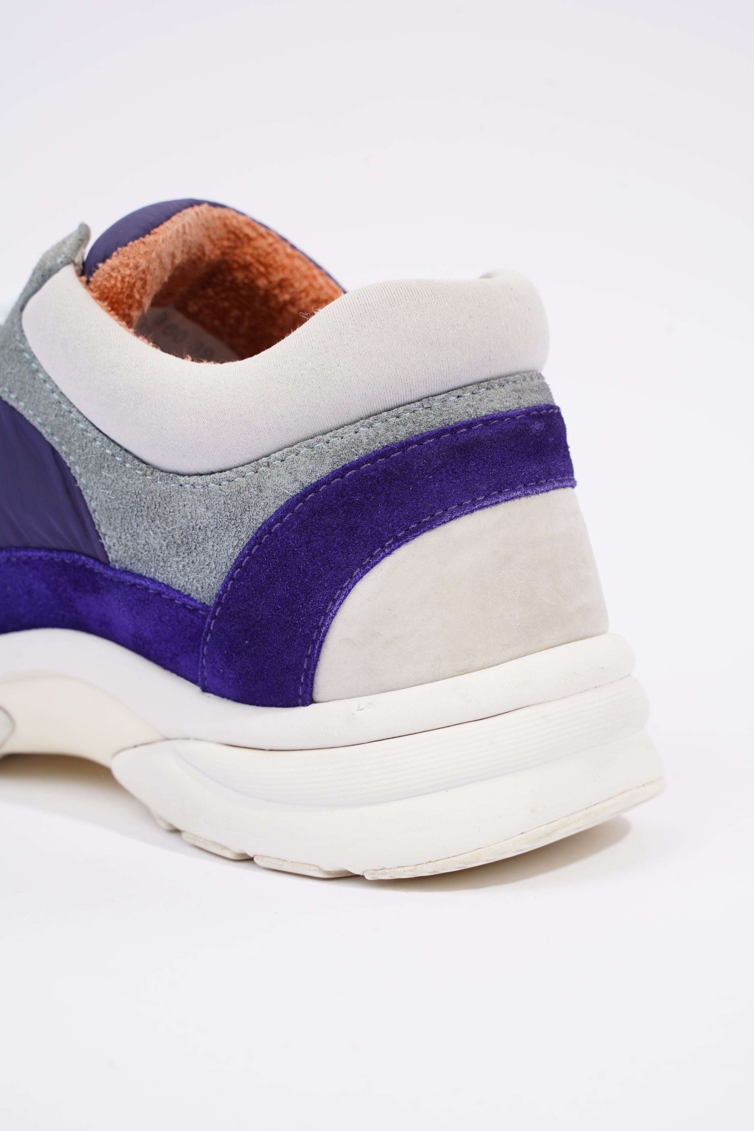 Chanel Womens CC Logo Sneaker Blue / White / Orange EU 39 / UK 6