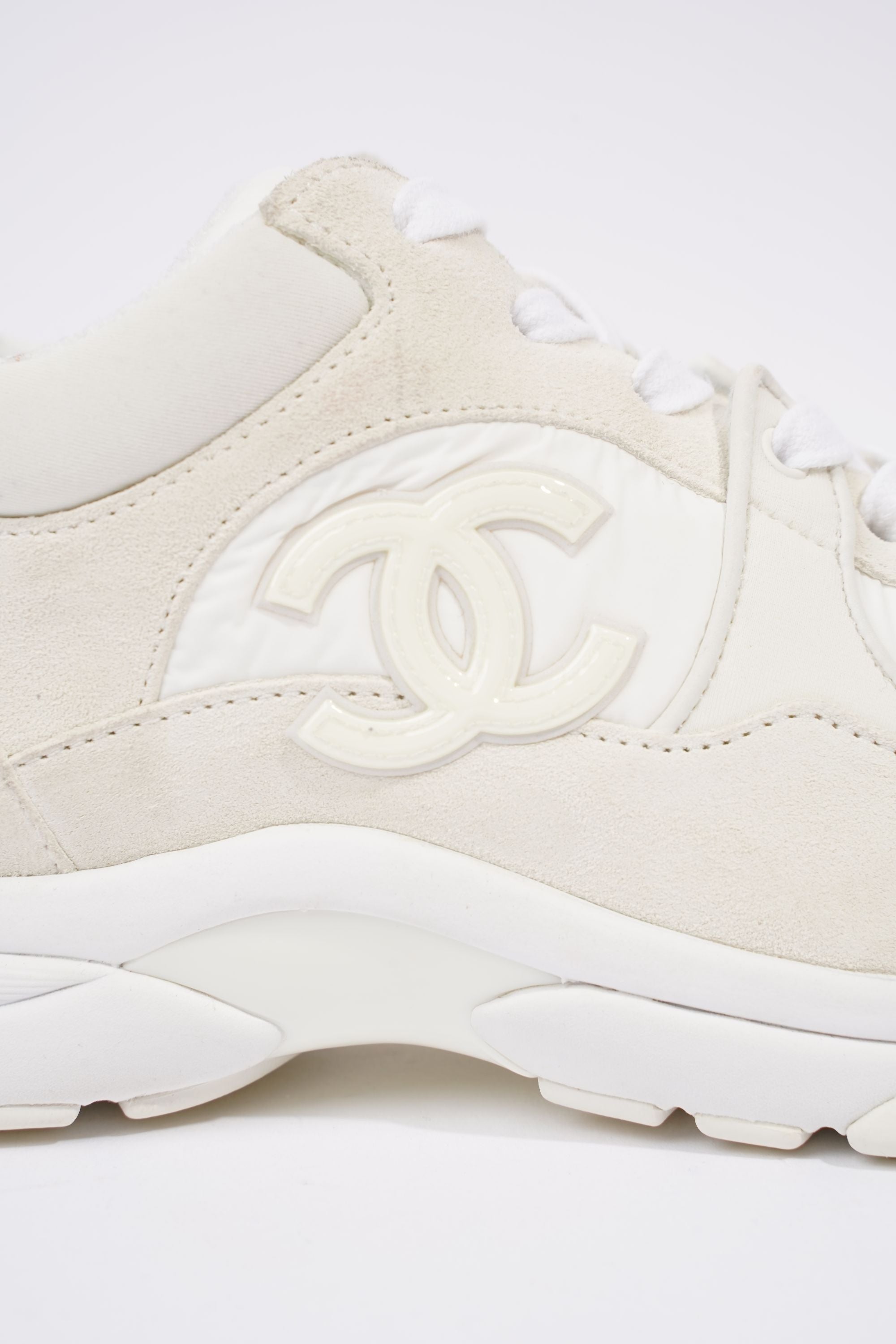 Chanel Womens CC Logo White / Cream EU 36 / UK 3