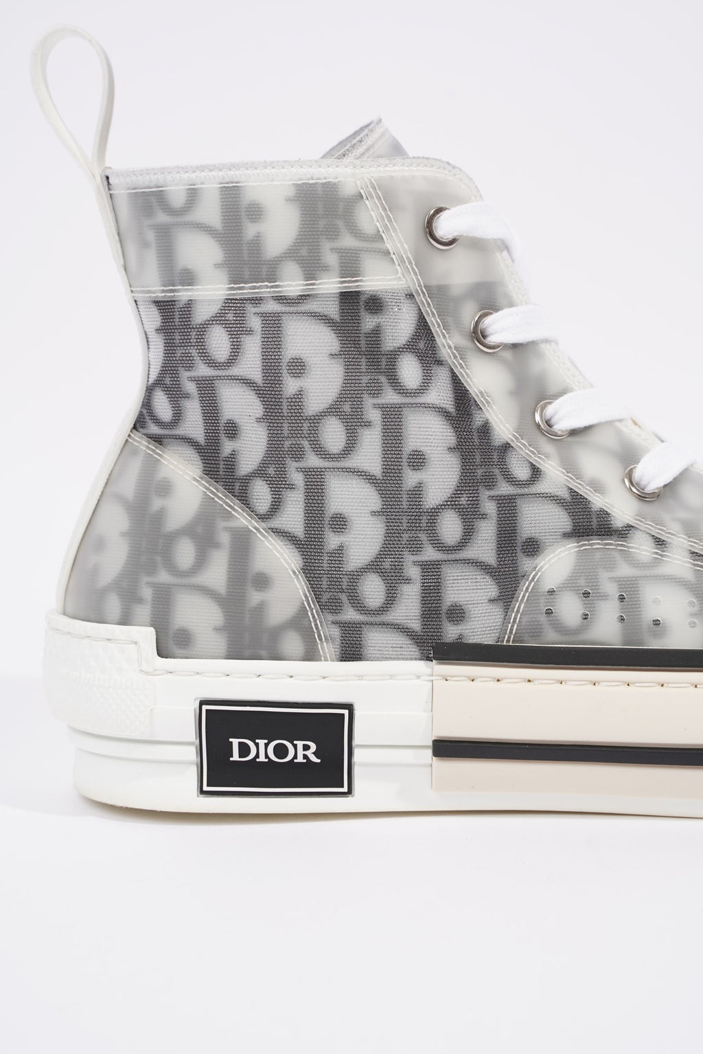 Christian Dior Womens B23 High Top Oblique Black / White EU 42 / UK 9