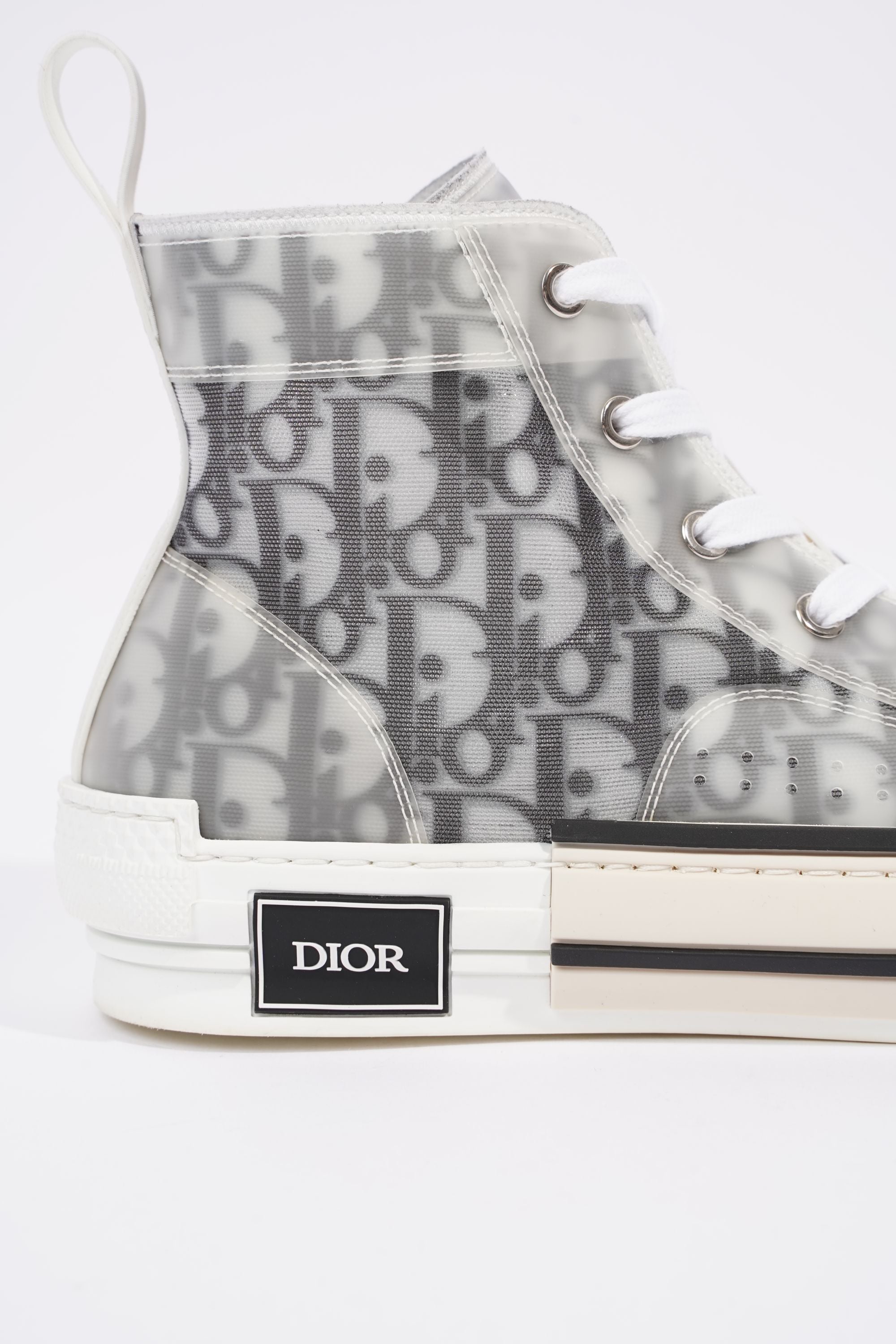 Christian Dior Womens B23 High Top Oblique Black / White EU 42 / UK 9