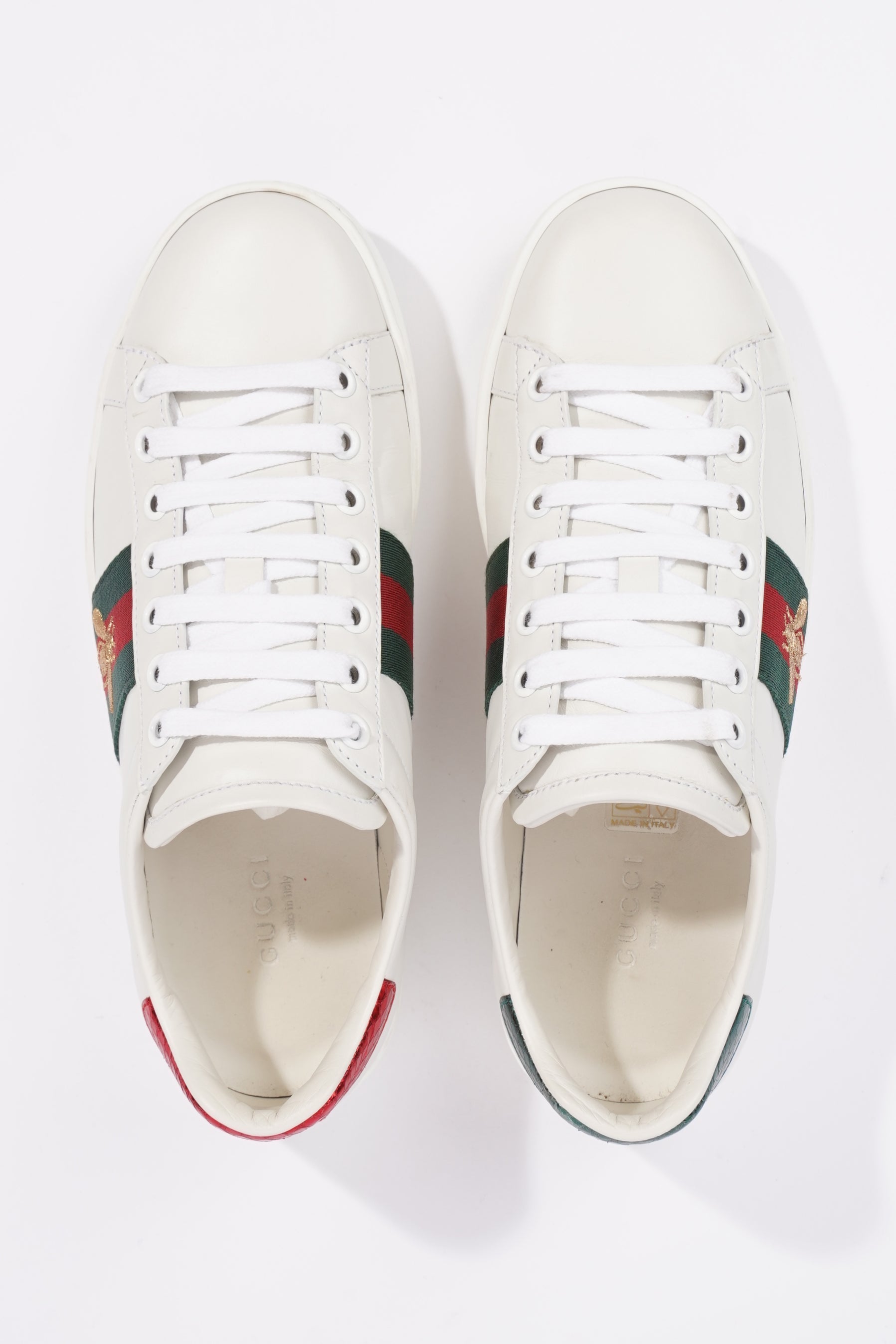 Gucci Womens Ace Bee White / Red / Green EU 36 / UK 3
