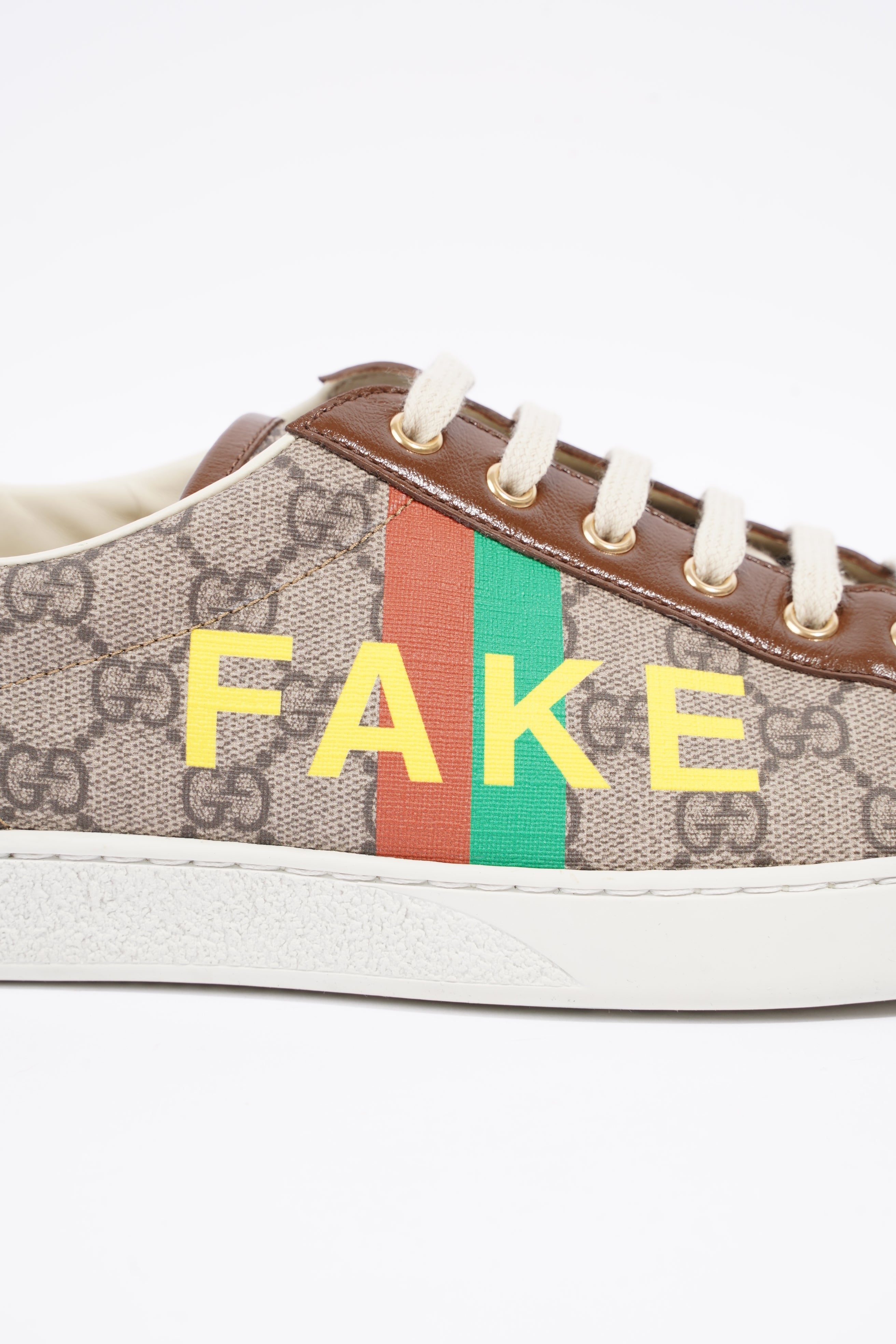 Gucci Mens Ace Not Fake Print Supreme / Red / Green EU 46 / UK 12