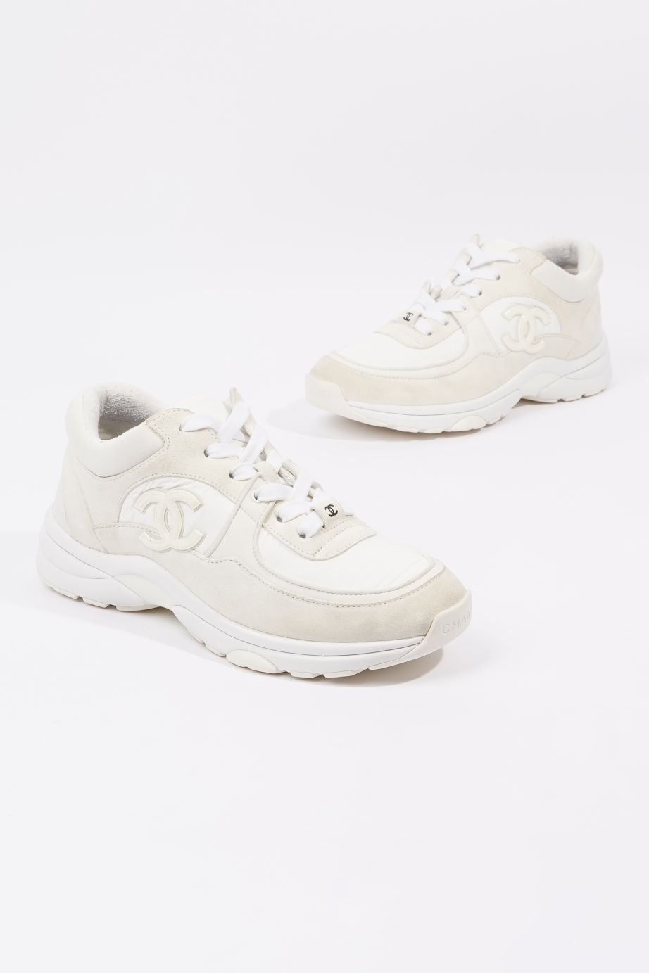 Chanel Womens CC Logo White / Cream EU 36 / UK 3