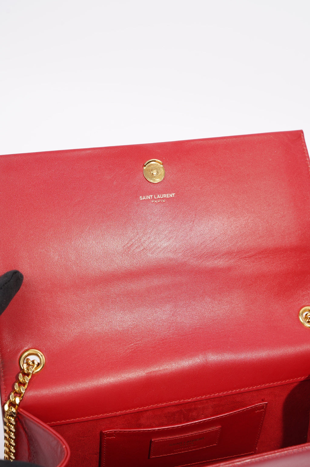 Saint Laurent Kate Tassle Bag Red / Gold Medium