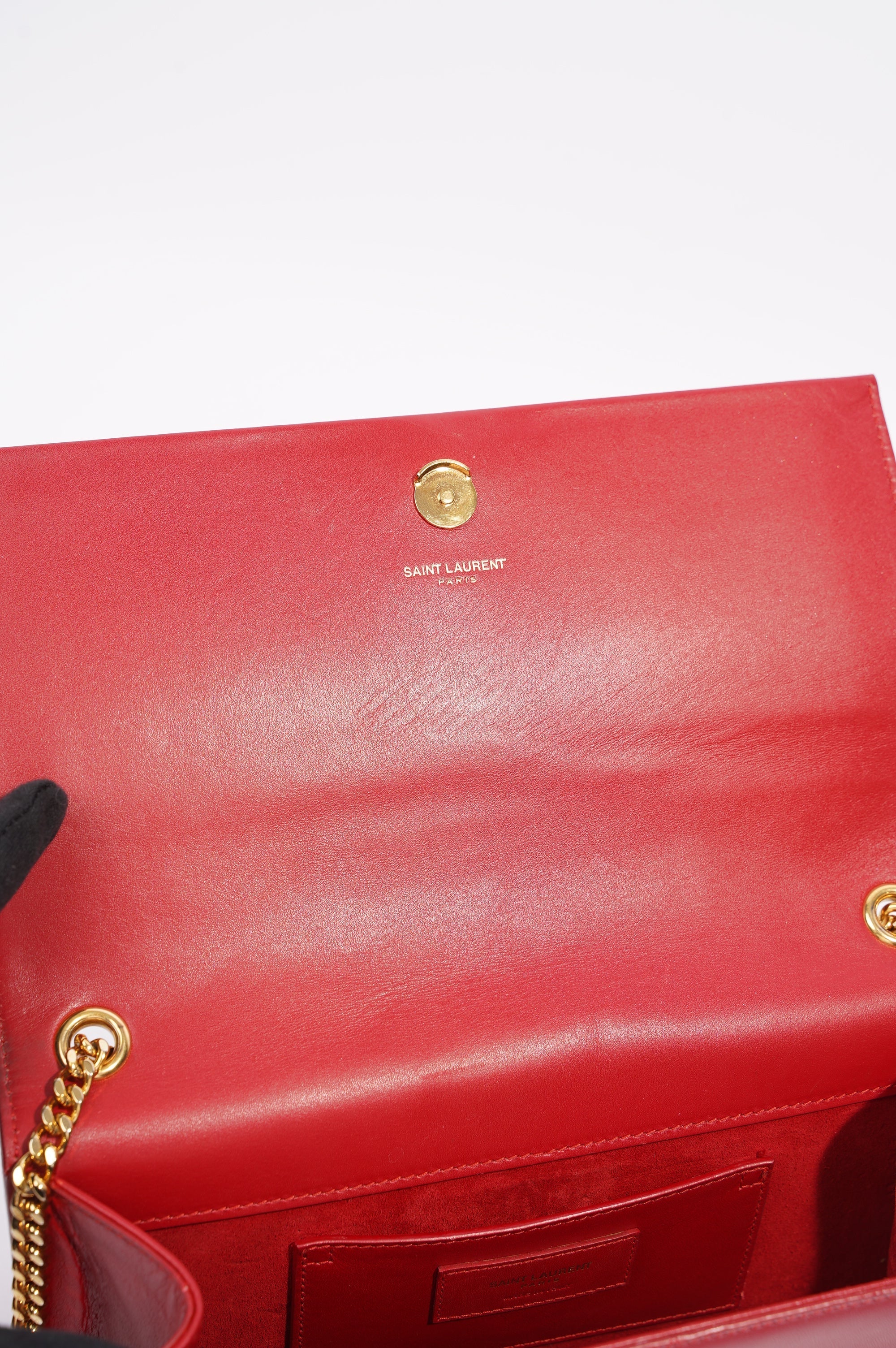 Saint Laurent Kate Tassle Bag Red / Gold Medium