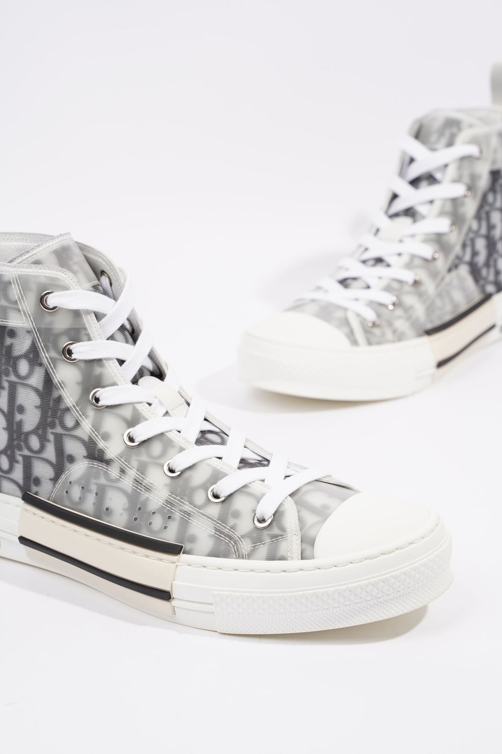 Christian Dior Womens B23 High Top Oblique Black / White EU 42 / UK 9