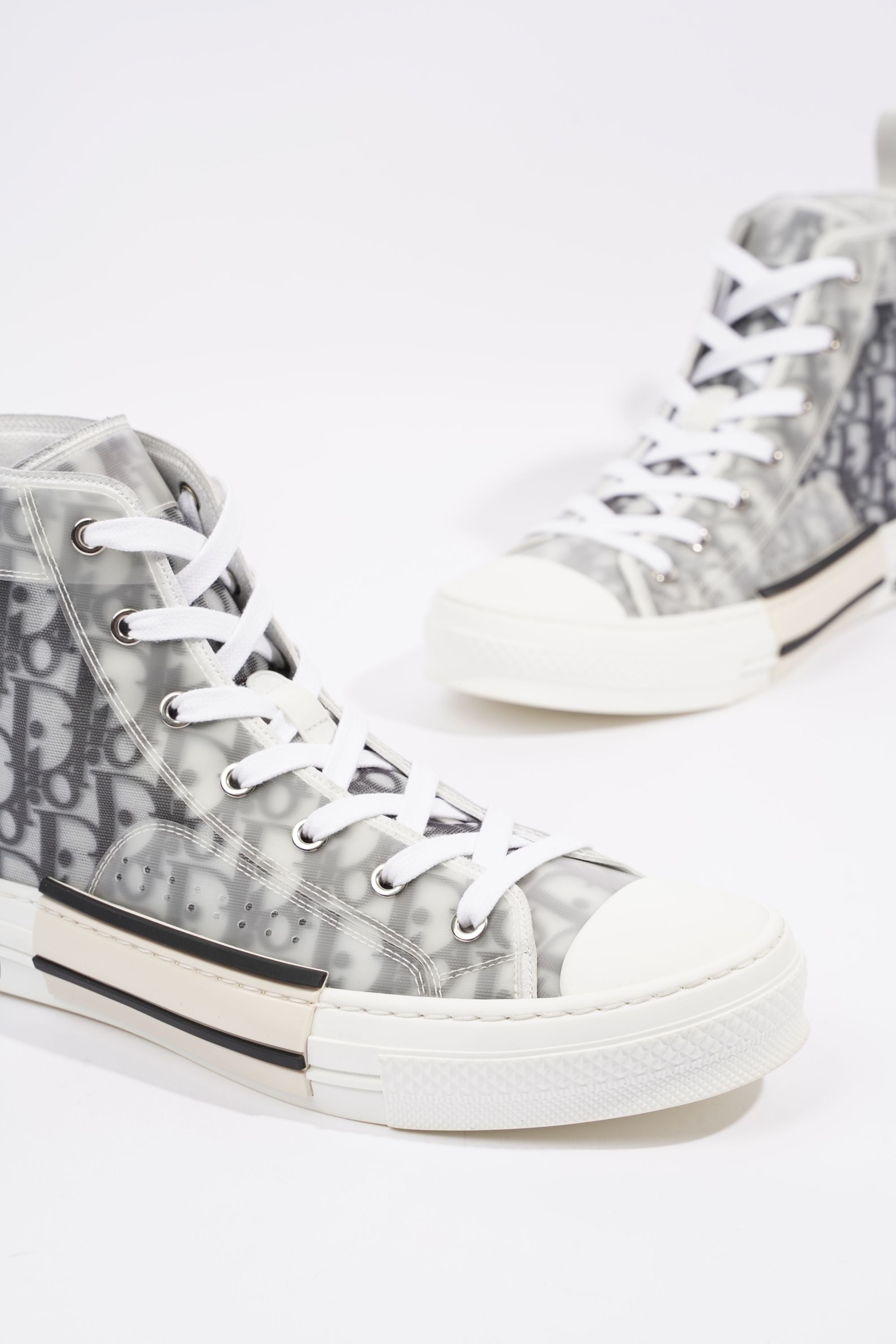 Christian Dior Womens B23 High Top Oblique Black / White EU 42 / UK 9