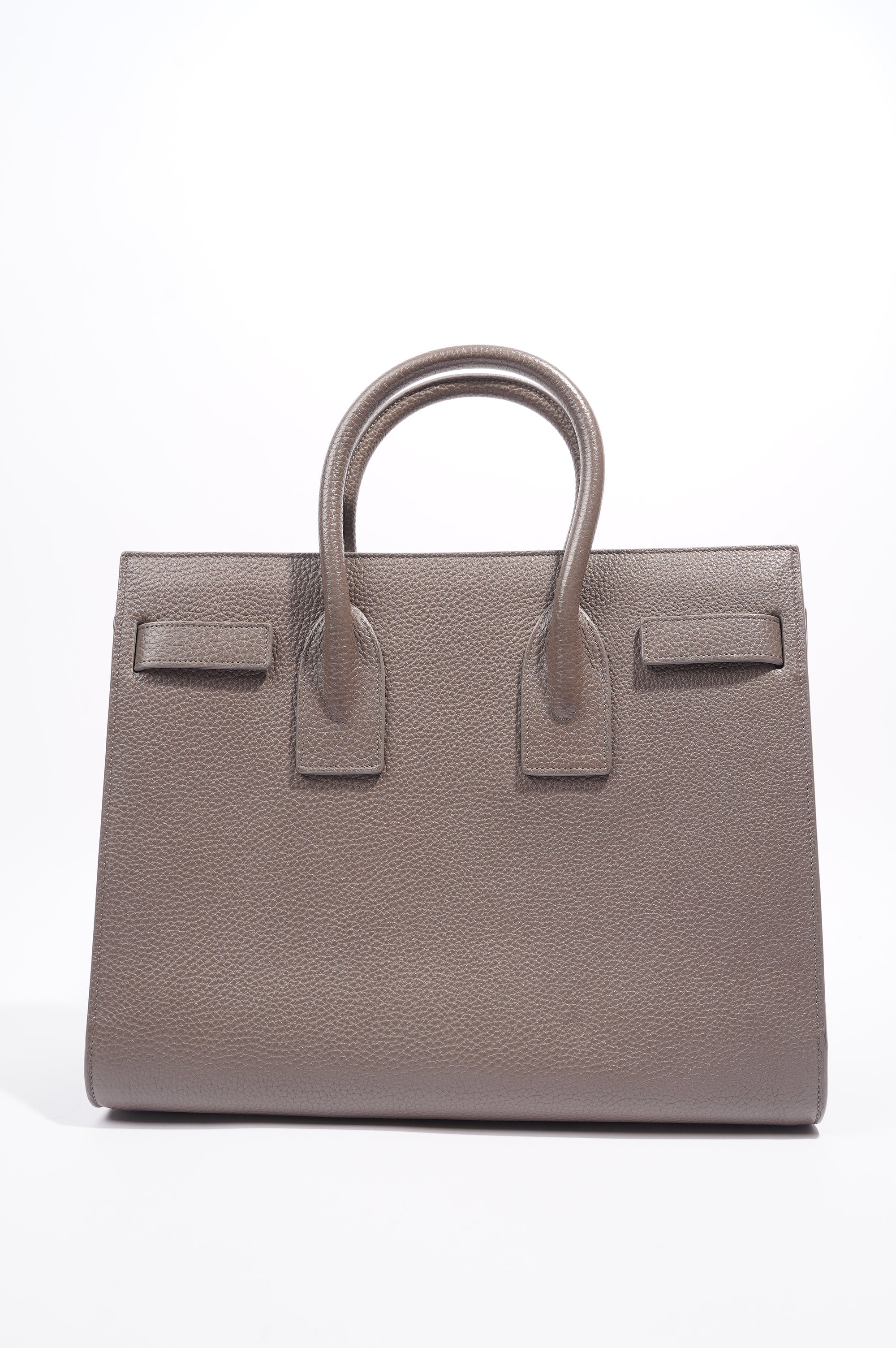 Saint Laurent Sac De Jour Tote Bag Grey Leather Small
