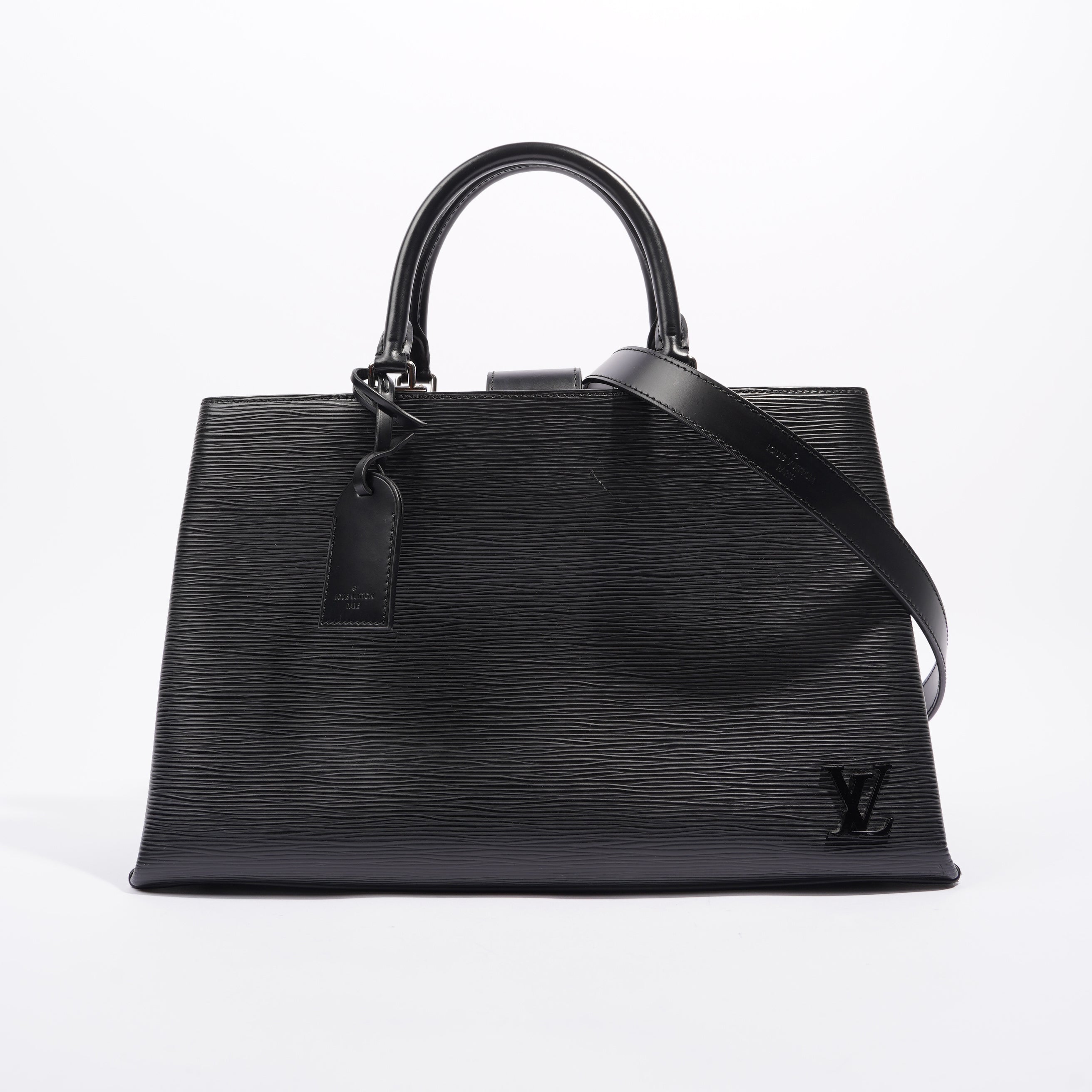 Louis Vuitton Womens Kleber Black Epi Leather MM