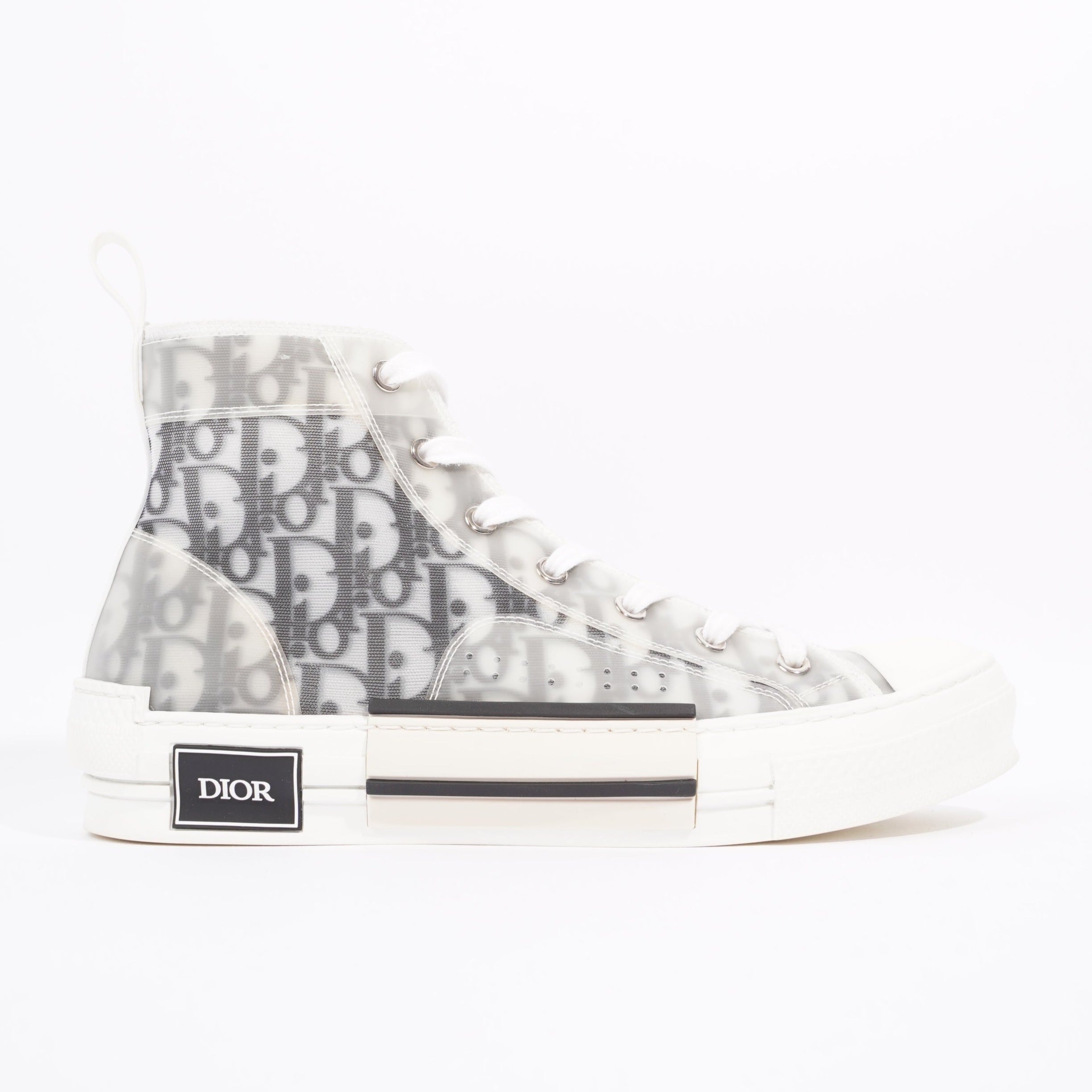 Christian Dior Mens B23 High Top Grey / Oblique EU 40 / UK 6