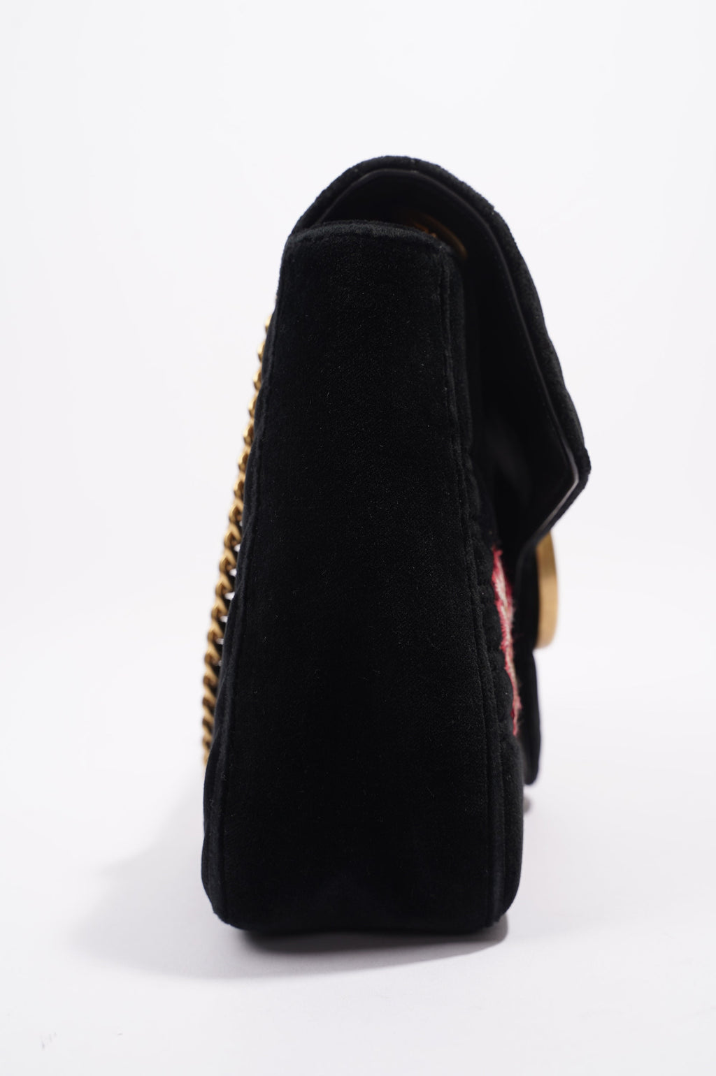 Gucci Mamont Loved Flap Black Embroidery / Velvet Medium