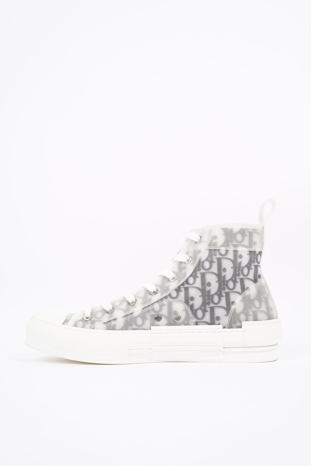 Christian Dior Mens B23 High Top Grey / Oblique EU 40 / UK 6