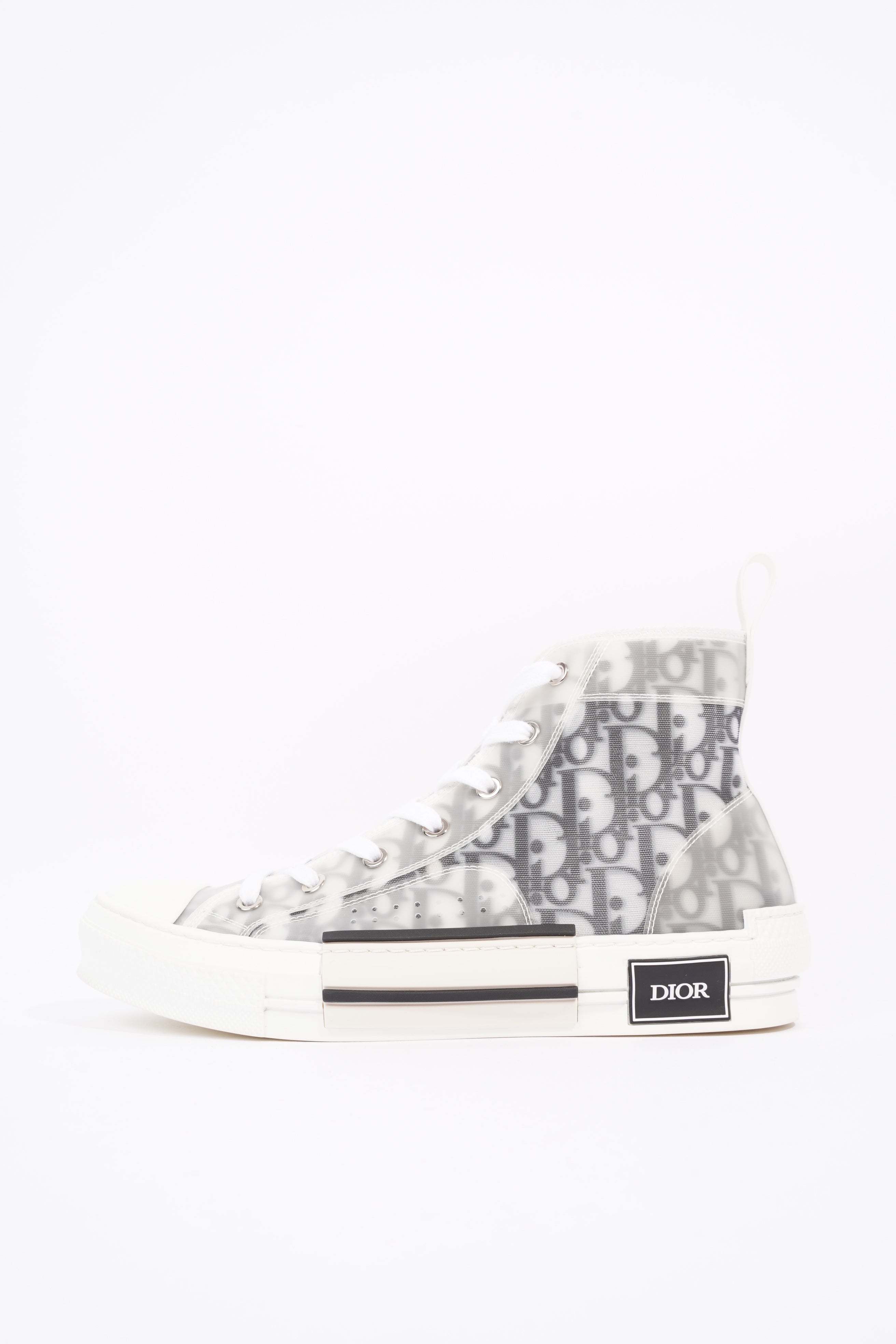 Christian Dior Mens B23 High Top Grey / Oblique EU 40 / UK 6