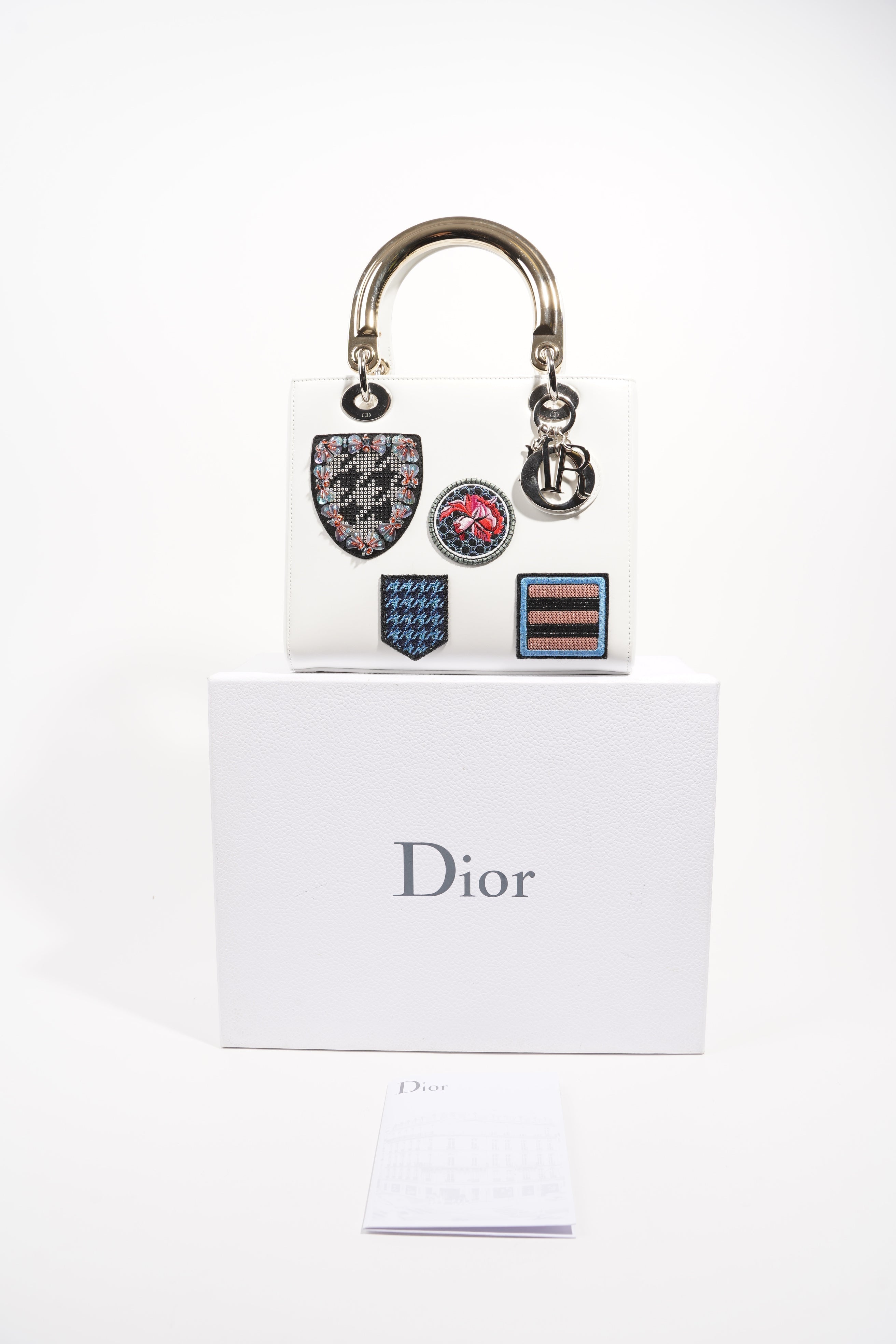 Christian Dior Lady Dior Patch White Medium