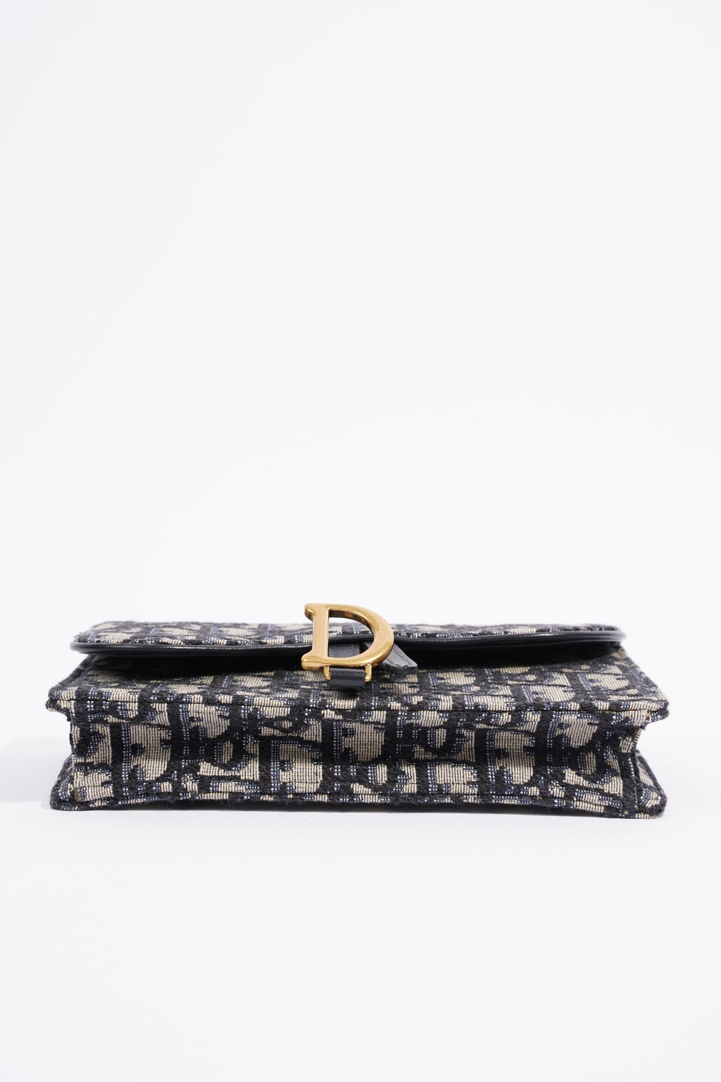 Christian Dior Saddle Belt Bag Blue Oblique Canvas