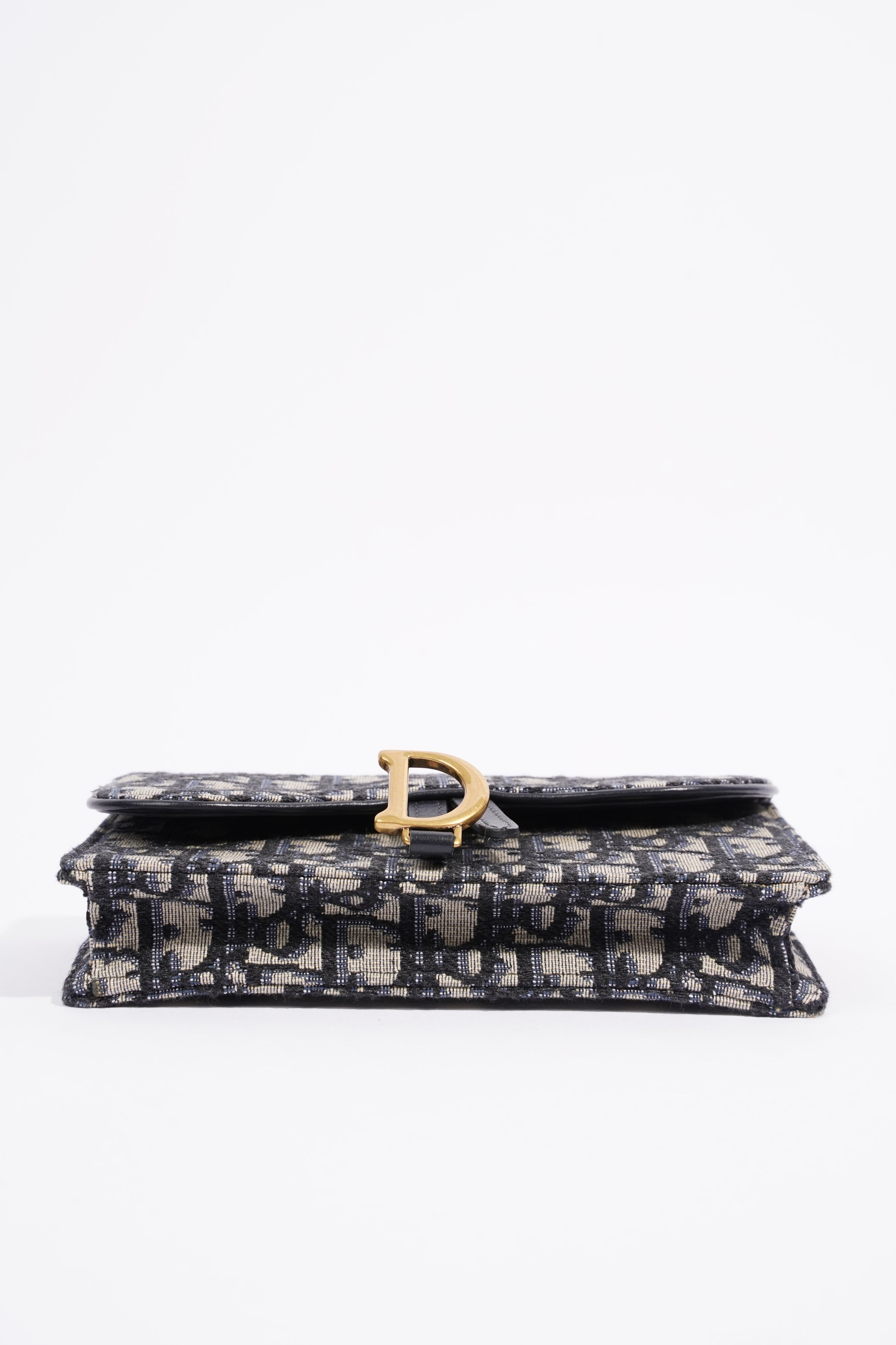 Christian Dior Saddle Belt Bag Blue Oblique Canvas