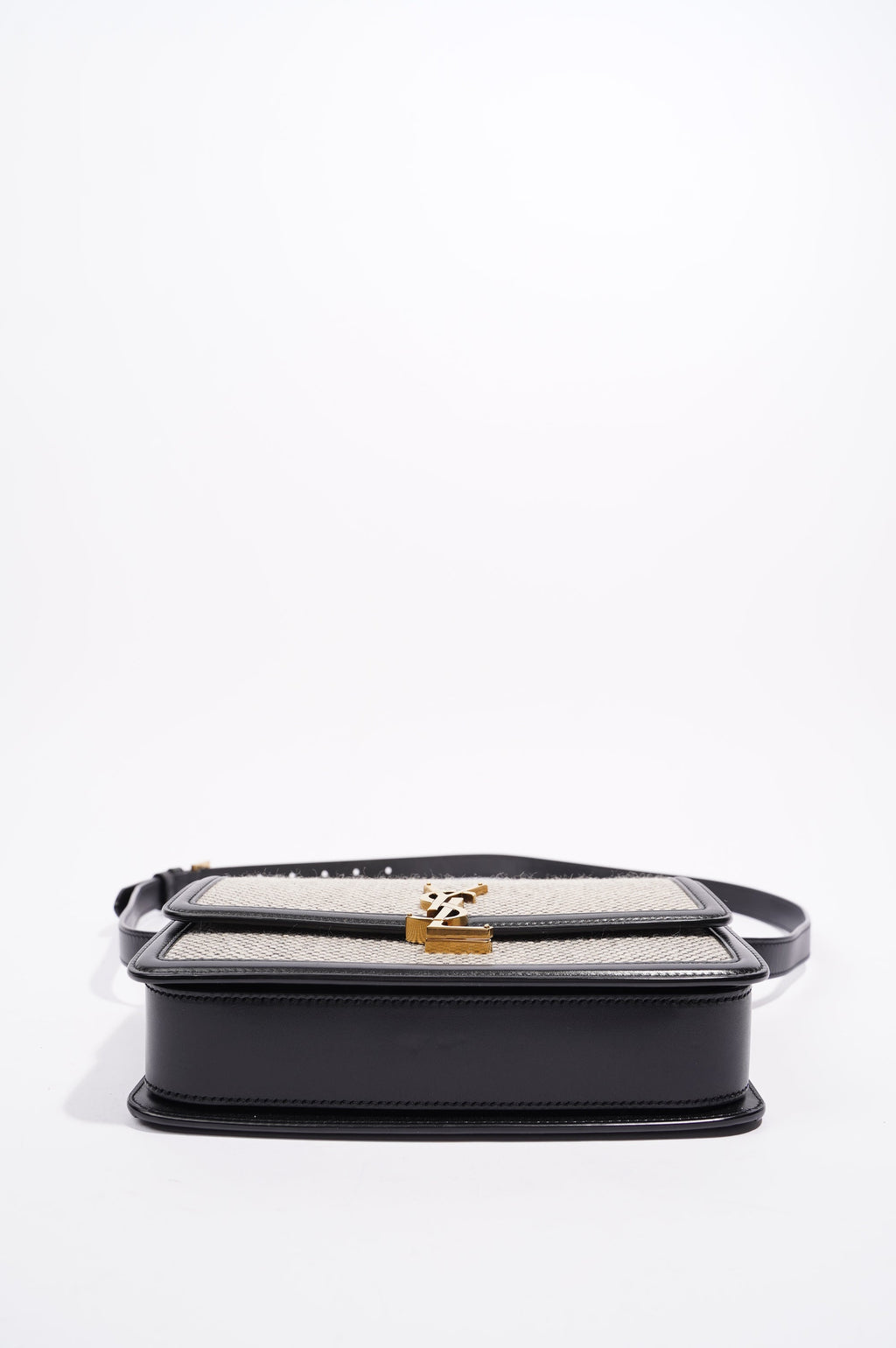 Saint Laurent Womens Solferino Beige / Black Medium