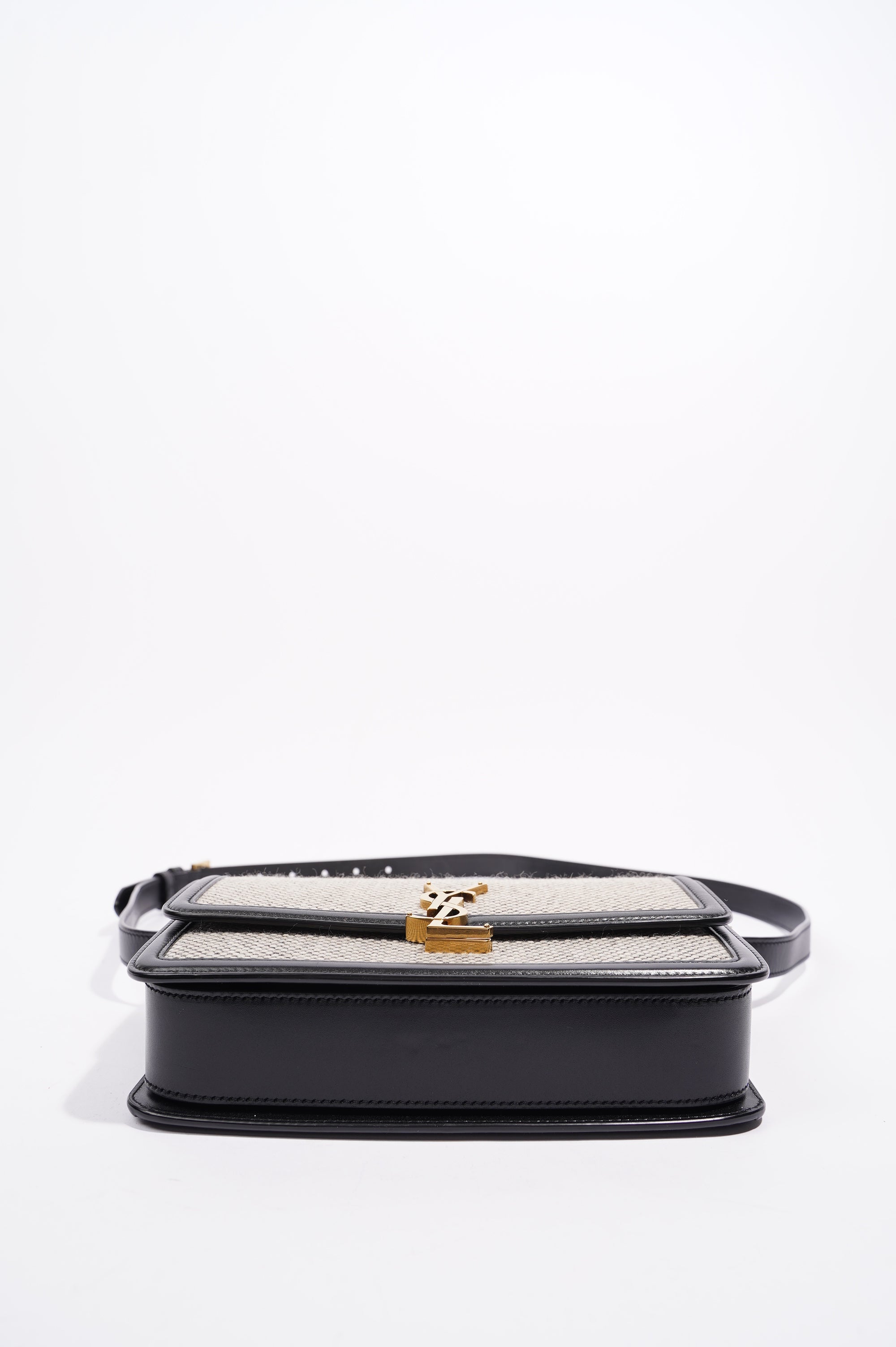 Saint Laurent Womens Solferino Beige / Black Medium
