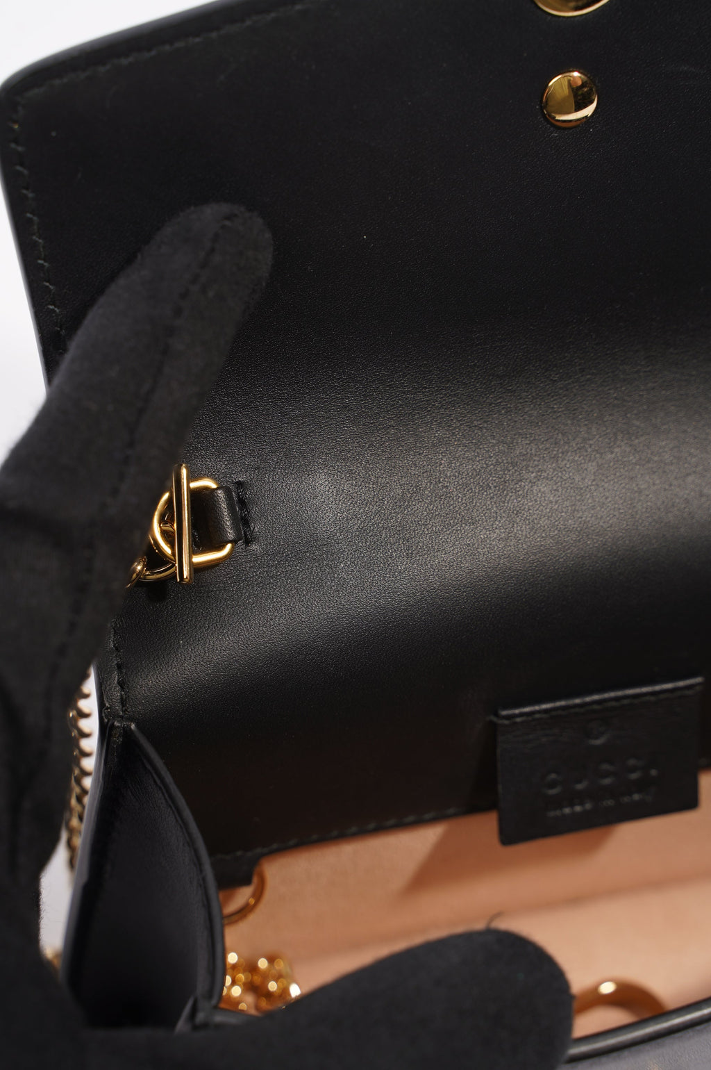 Gucci Womens Sylvie Black / Green / Red Super Mini