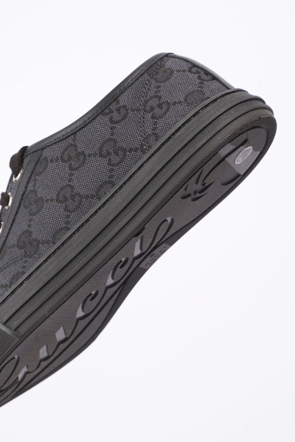 Gucci Womens GG Low Top Sneaker Black EU 34.5 / UK 1.5
