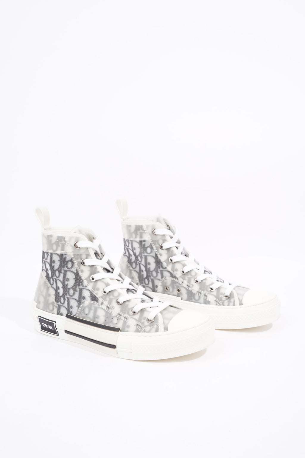 Christian Dior Mens B23 High Top Grey / Oblique EU 40 / UK 6
