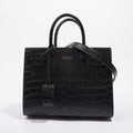 Saint Laurent Womens Sac De Jour Black / Croc Nano