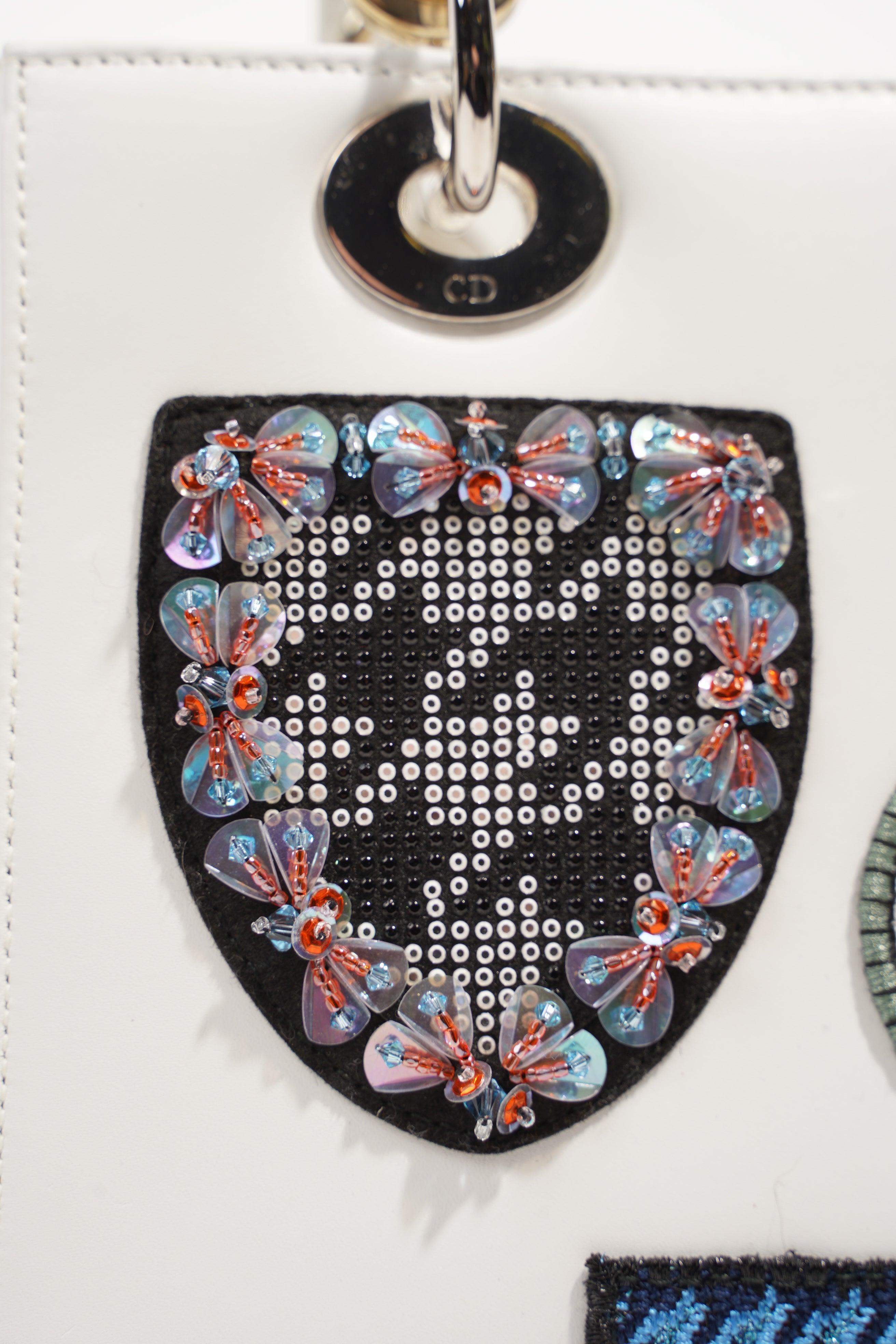 Christian Dior Lady Dior Patch White Medium