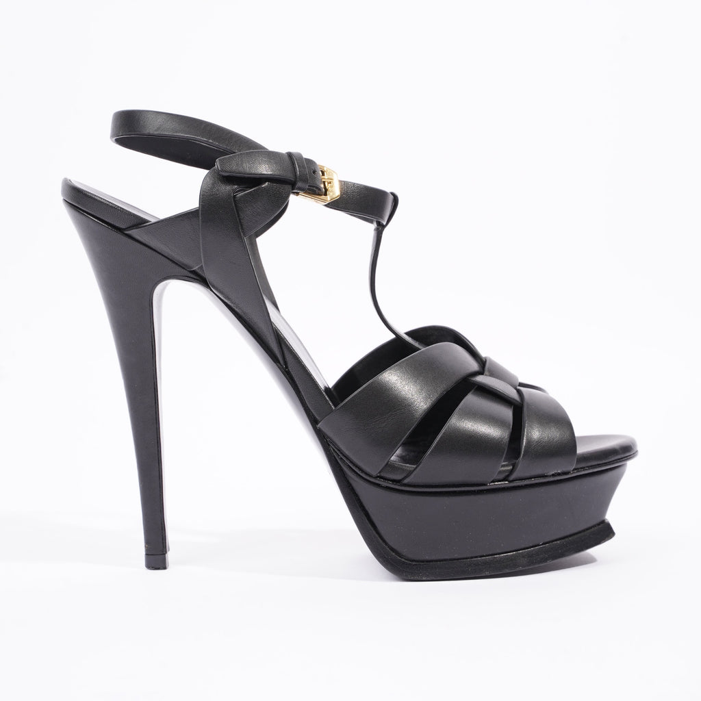 Saint Laurent Womens Tribute Platform Heel 90 Black EU 39.5 / EU 6.5