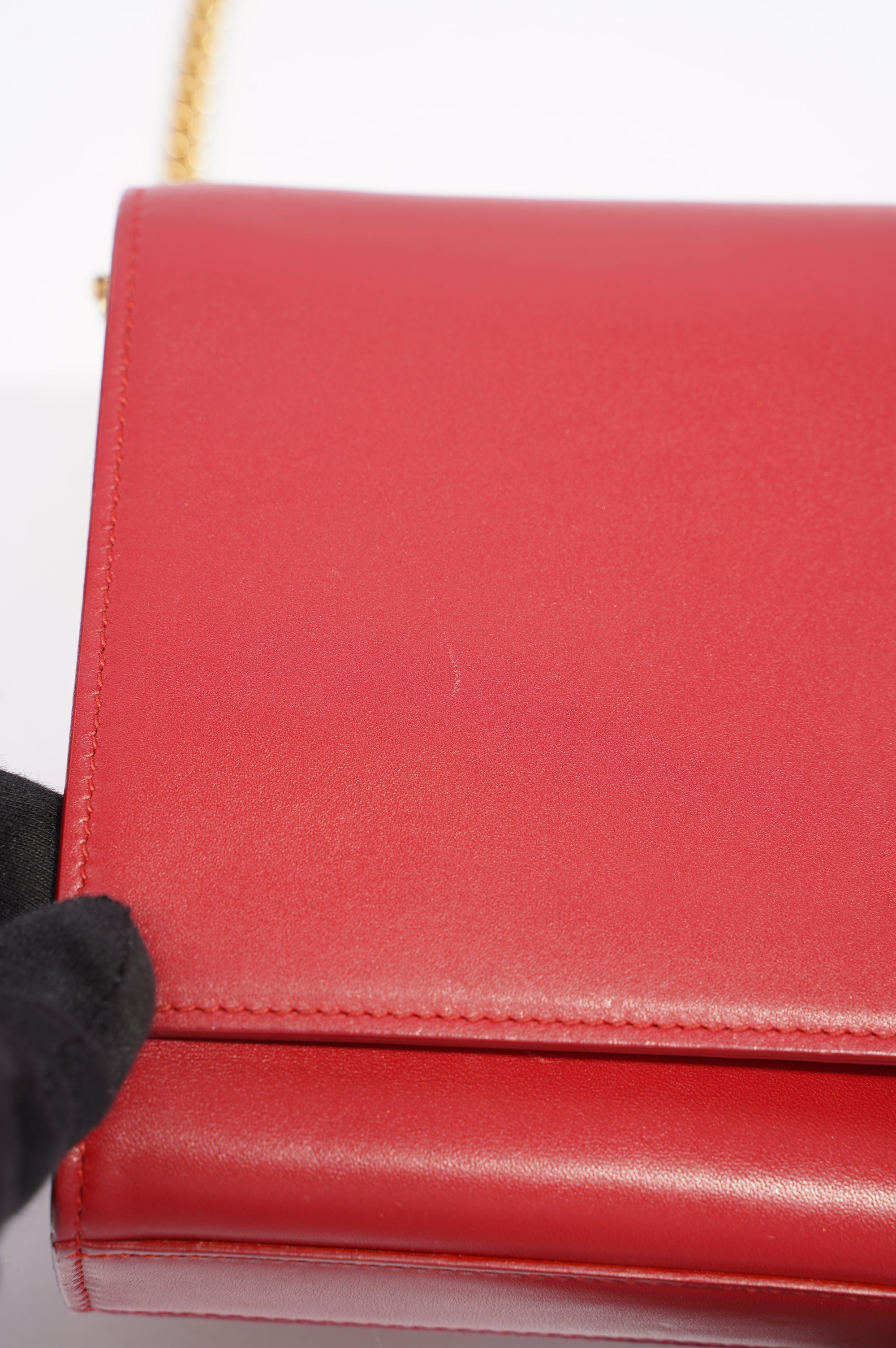 Saint Laurent Kate Tassle Bag Red / Gold Medium