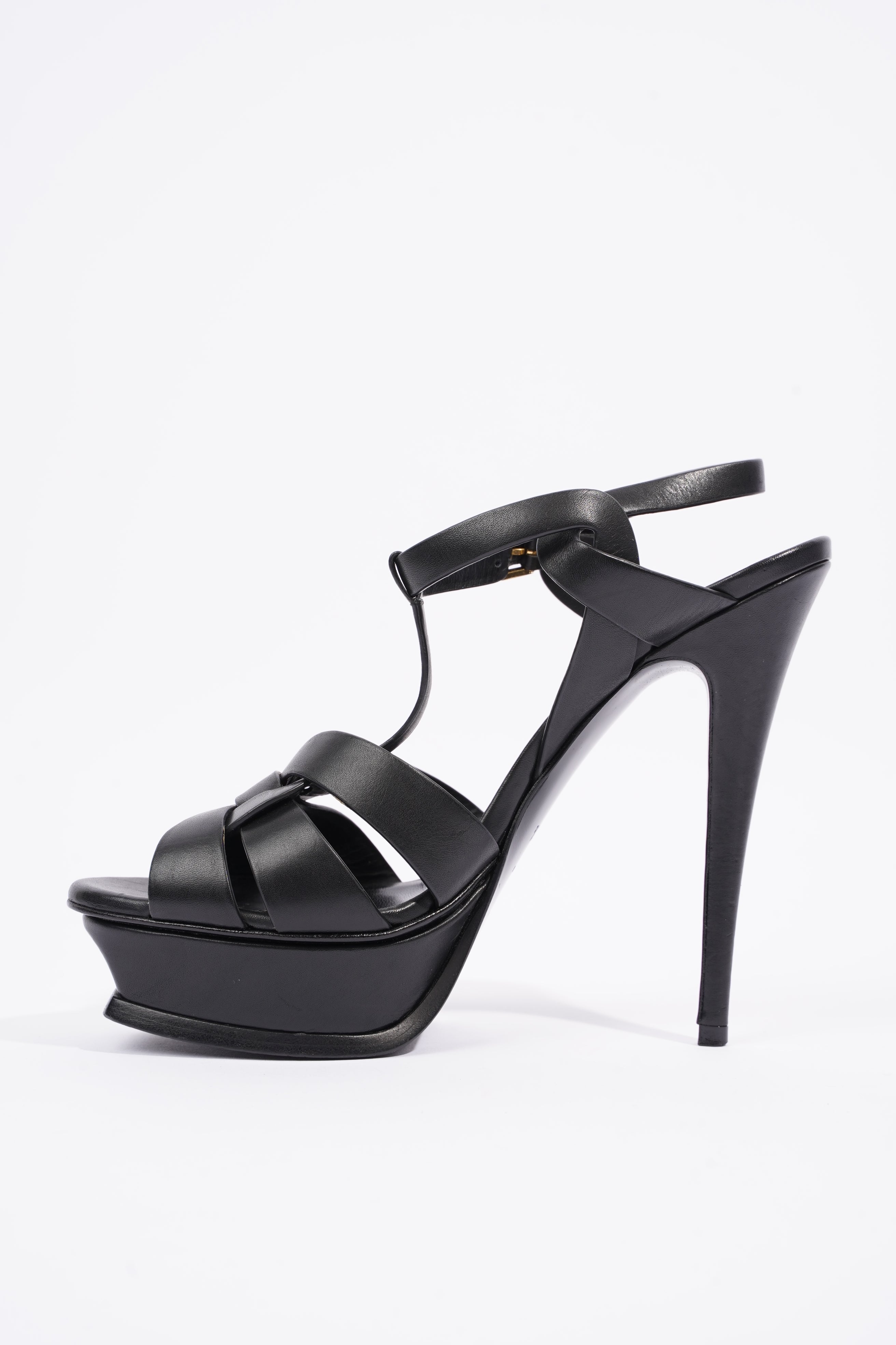 Saint Laurent Womens Tribute Platform Heel 90 Black EU 39.5 / EU 6.5