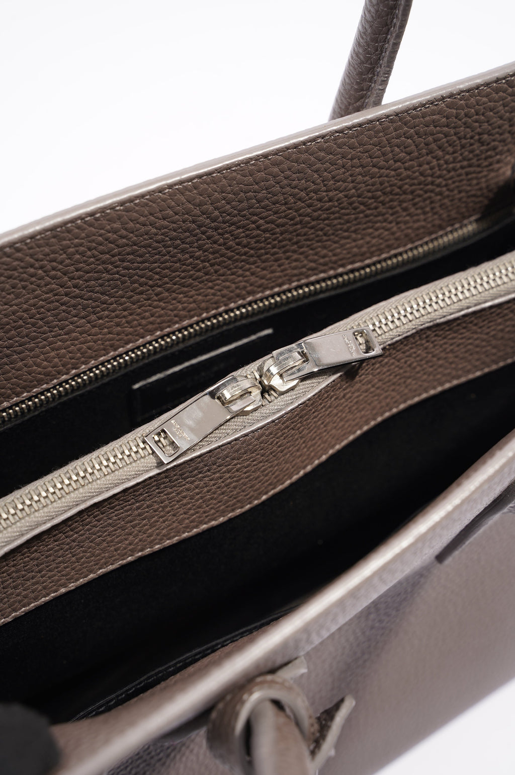 Saint Laurent Sac De Jour Tote Bag Grey Leather Small