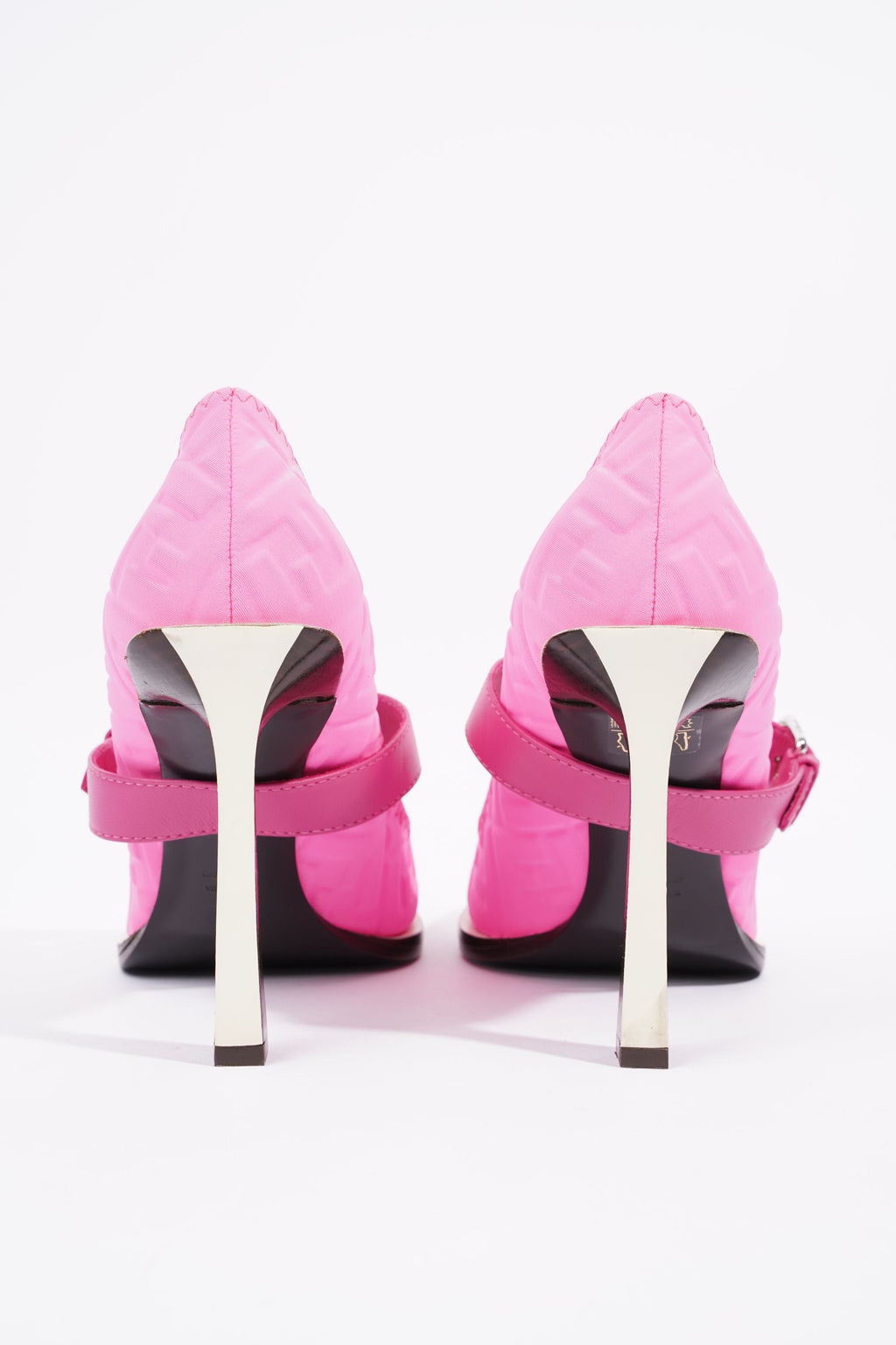 Fendi Womens Decollete Lycra FF Print Pump Pink EU 40 / UK 7