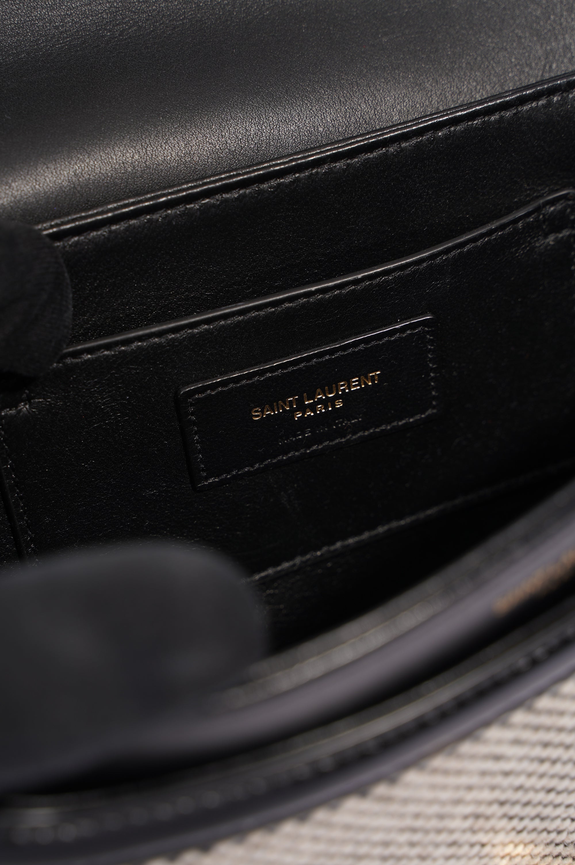 Saint Laurent Womens Solferino Beige / Black Medium