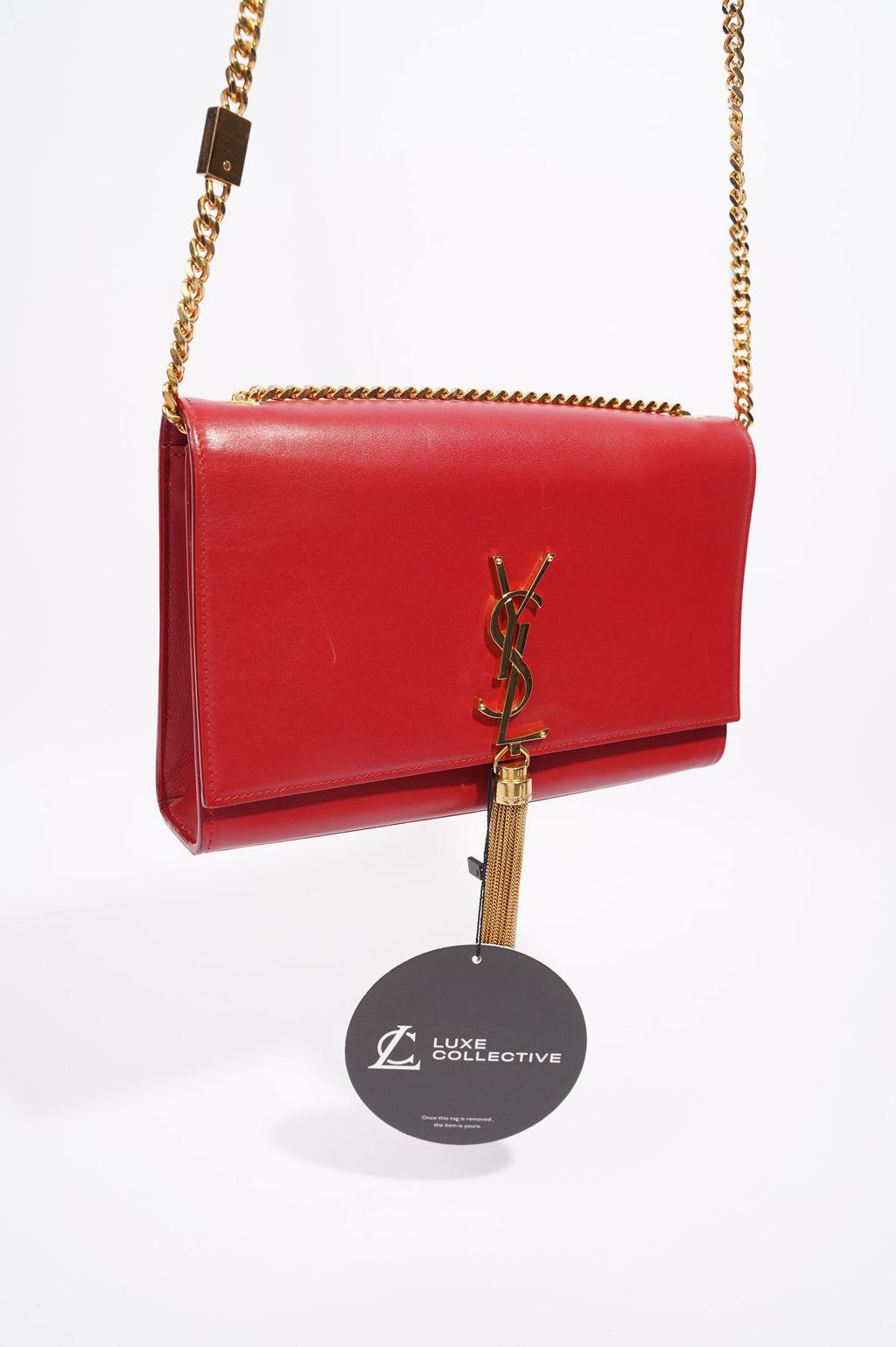 Saint Laurent Kate Tassle Bag Red / Gold Medium