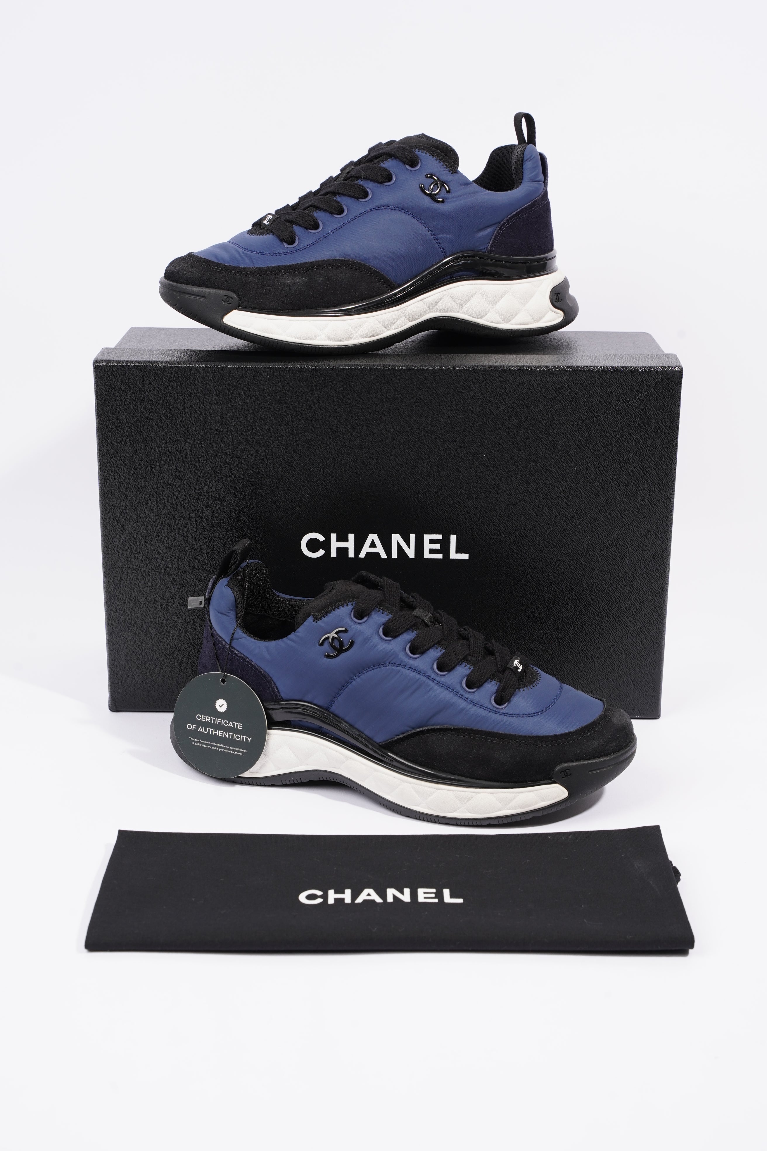 Chanel CC Logo Navy / Black EU 37 / UK 4
