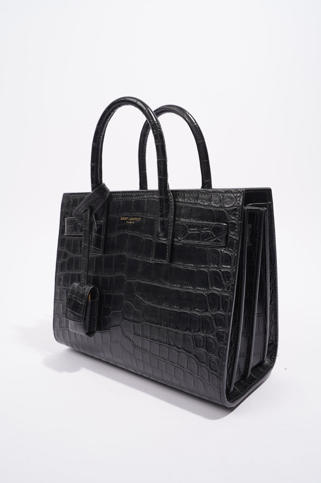 Saint Laurent Womens Sac De Jour Black / Croc Nano