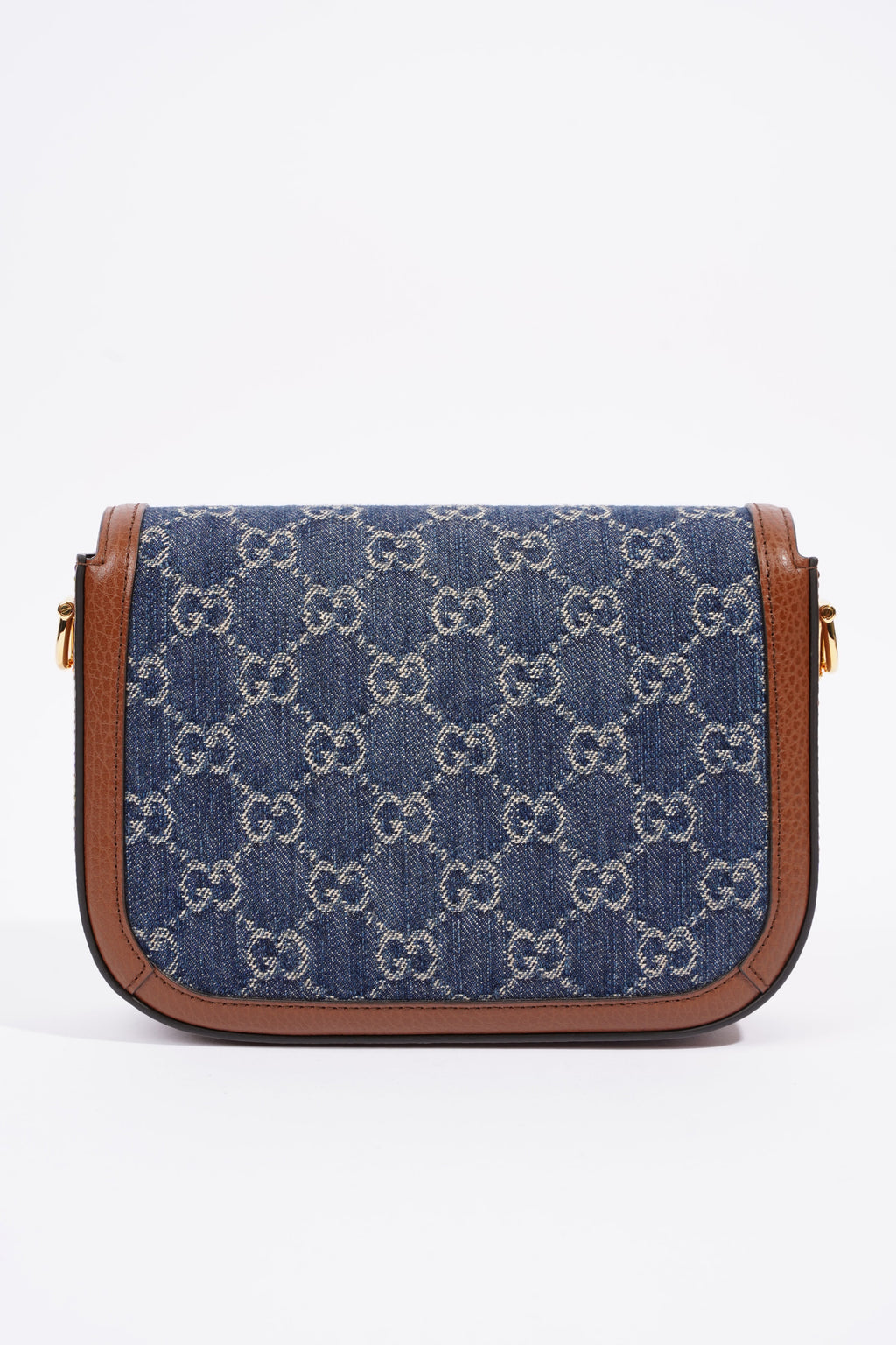 Gucci Web Horsebit 1955 Bag Brown / Denim Canvas / Leather