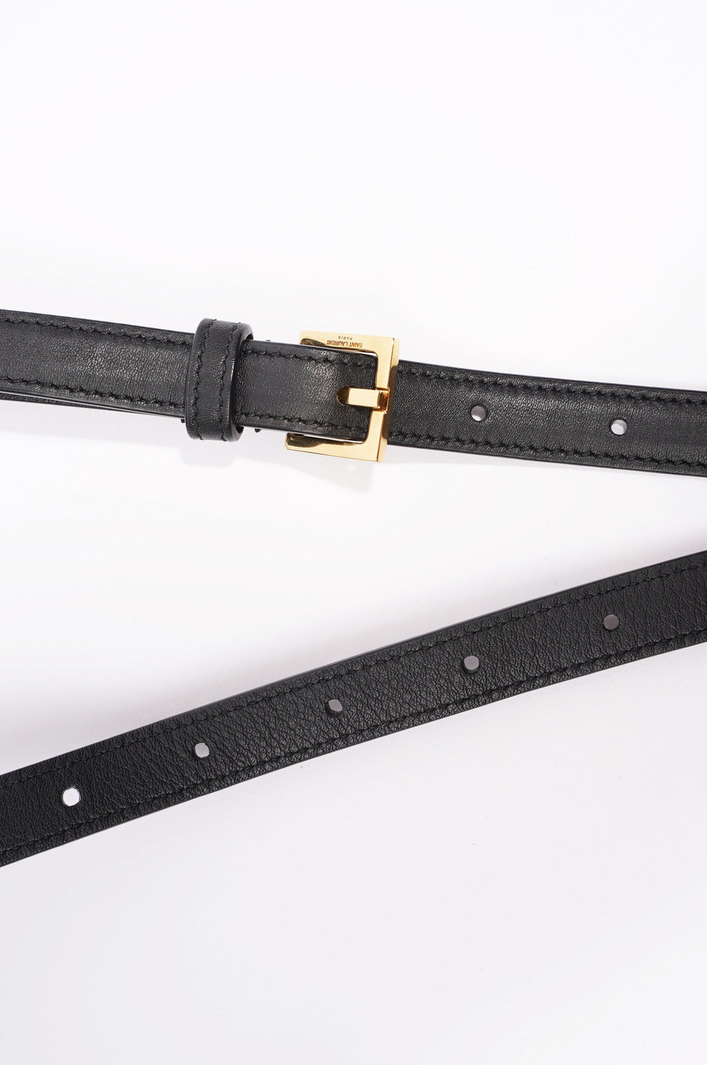 Saint Laurent Womens Kate Belt Bag Cream / Black Canvas Mini