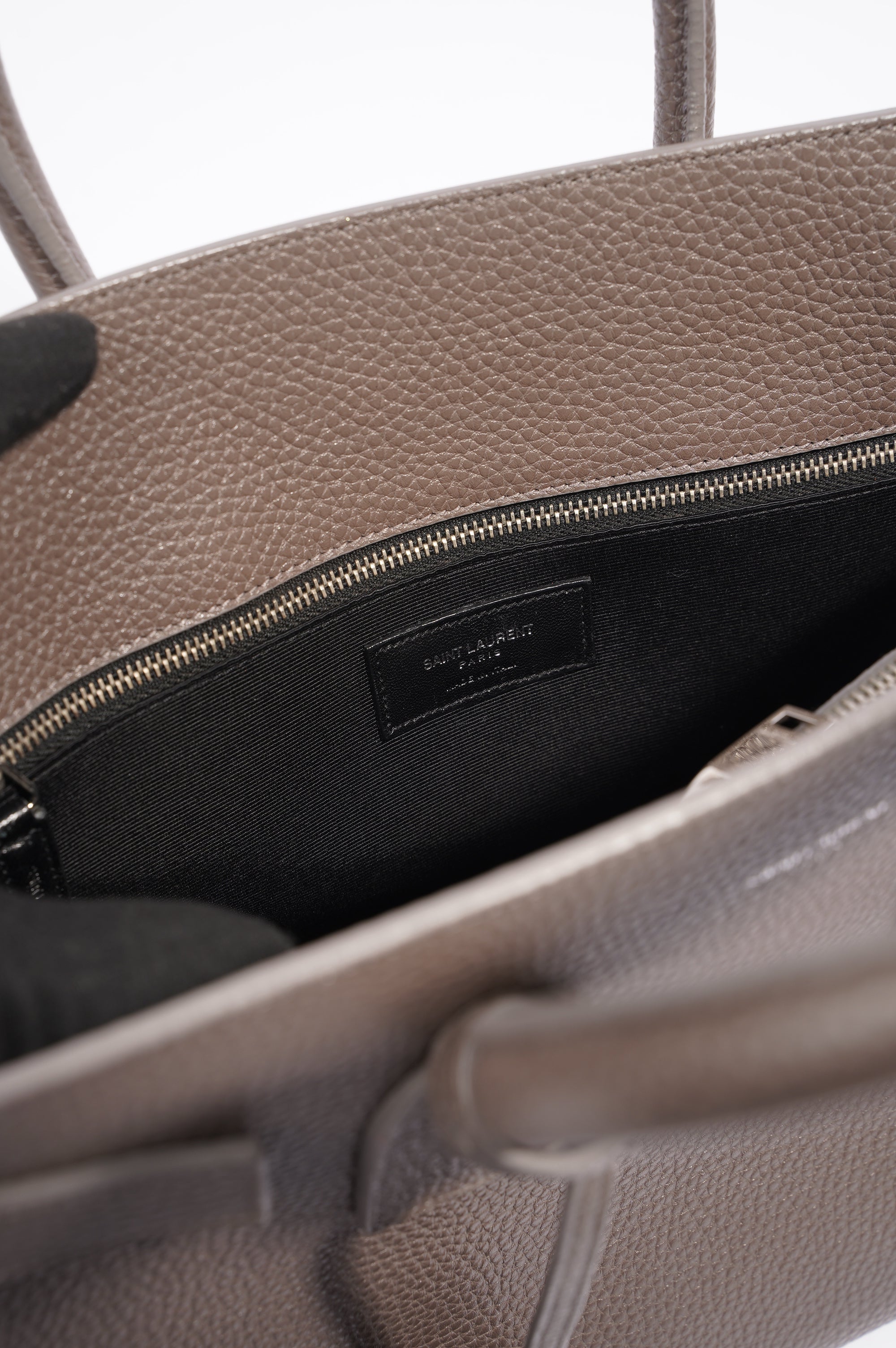 Saint Laurent Sac De Jour Tote Bag Grey Leather Small